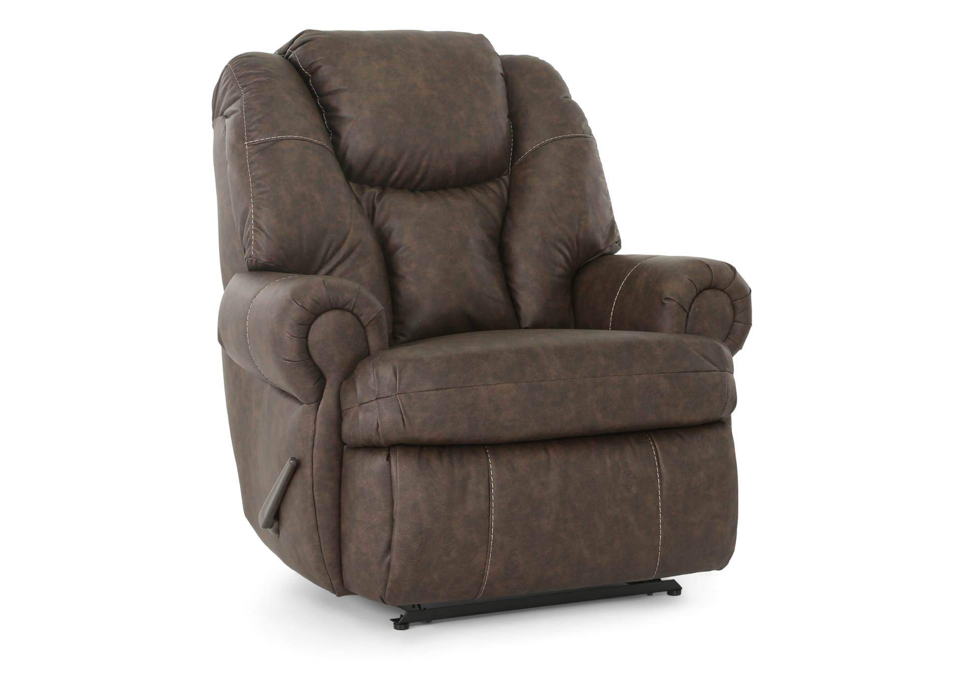 MALCOLM WALNUT BIG MAN RECLINER,HOMESTRETCH