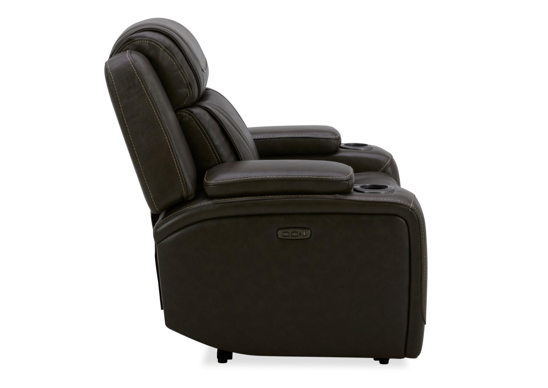 BOSTON CHARCOAL LEATHER POWER RECLINER,KUKA