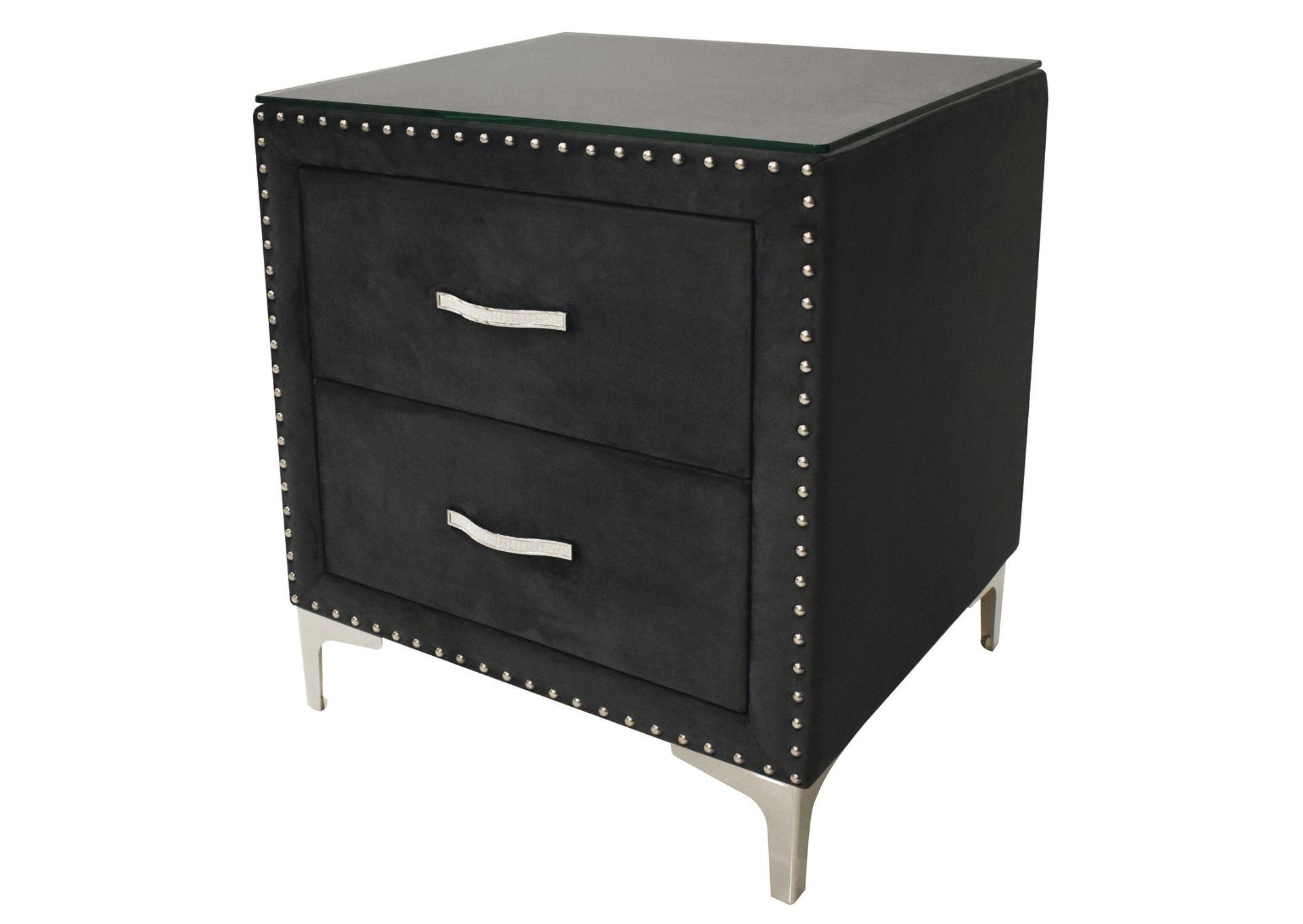 LUCINDA BLACK NIGHTSTAND,CROWN MARK INT.