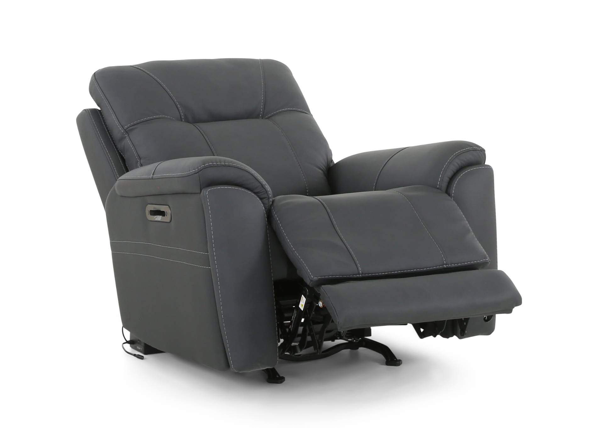 CANNOCK MIDNIGHT LEATHER 4P POWER RECLINER,MOTM