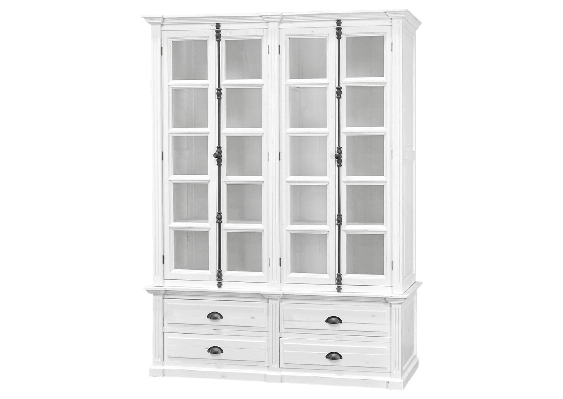 HARTFORD SANDED WHITE CURIO CABINET,ARDENT HOME