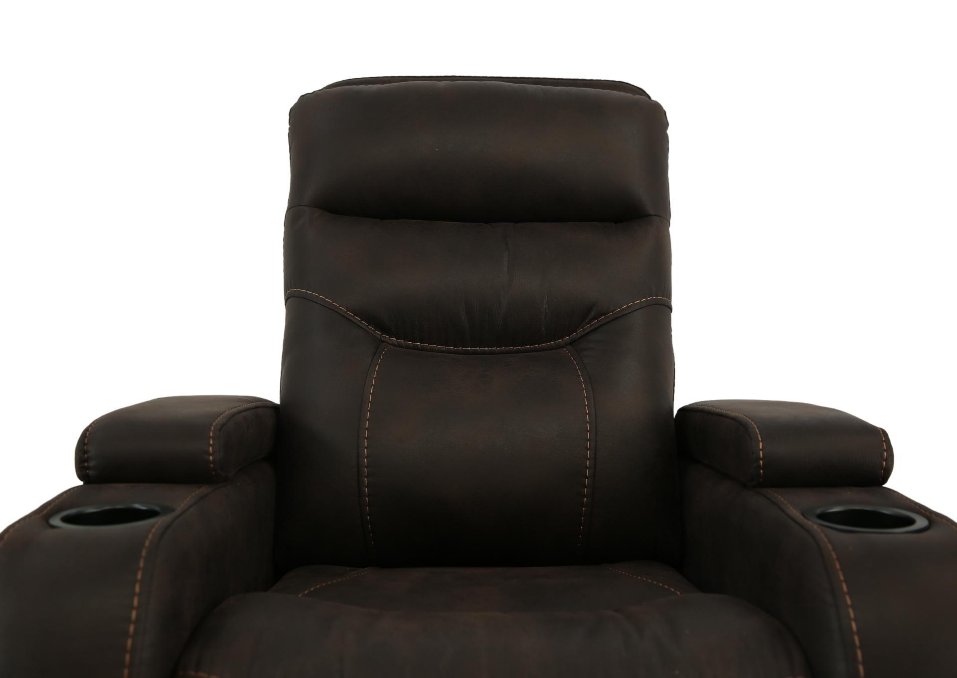 PECOS DARK BROWN SWIVEL GLIDER RECLINER,CHEERS