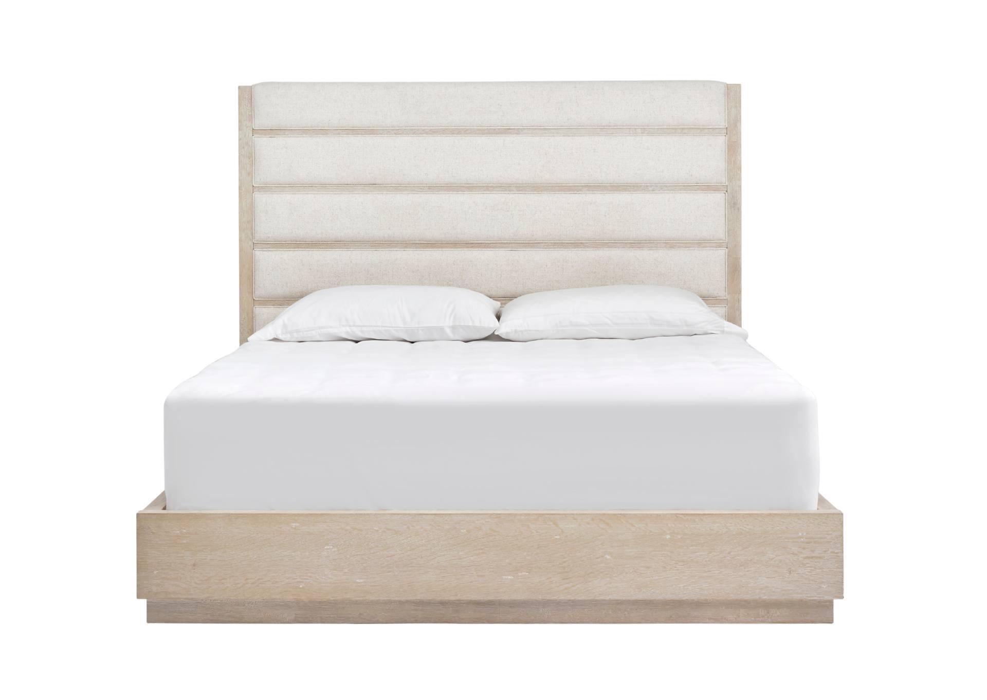 AMHERST WHITEWASH KING UPHOLSTERED BED,MAGS