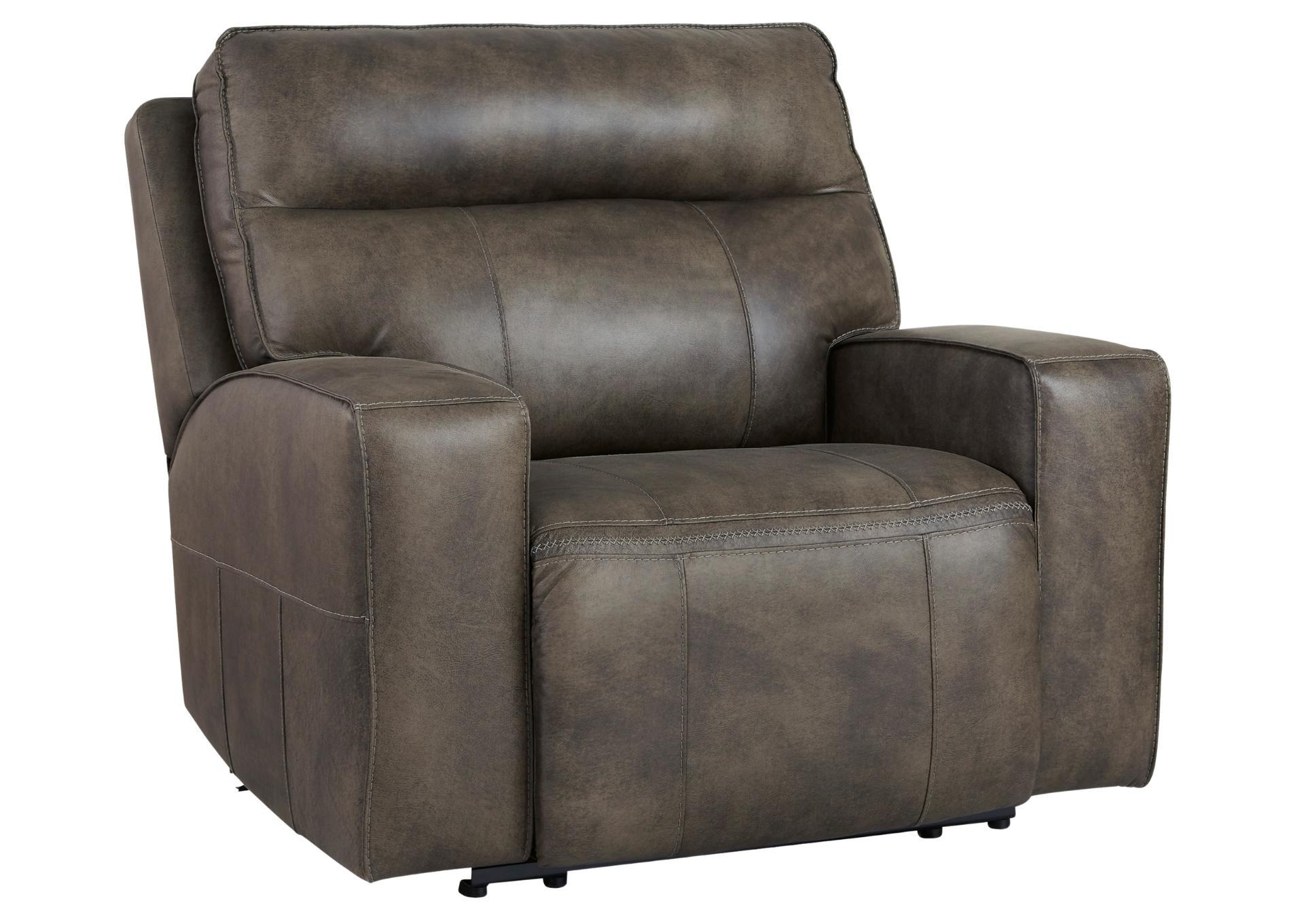 GAME PLAN CONCRETE LEATHER 2P POWER RECLINER,ASHLEY FURNITURE INC.