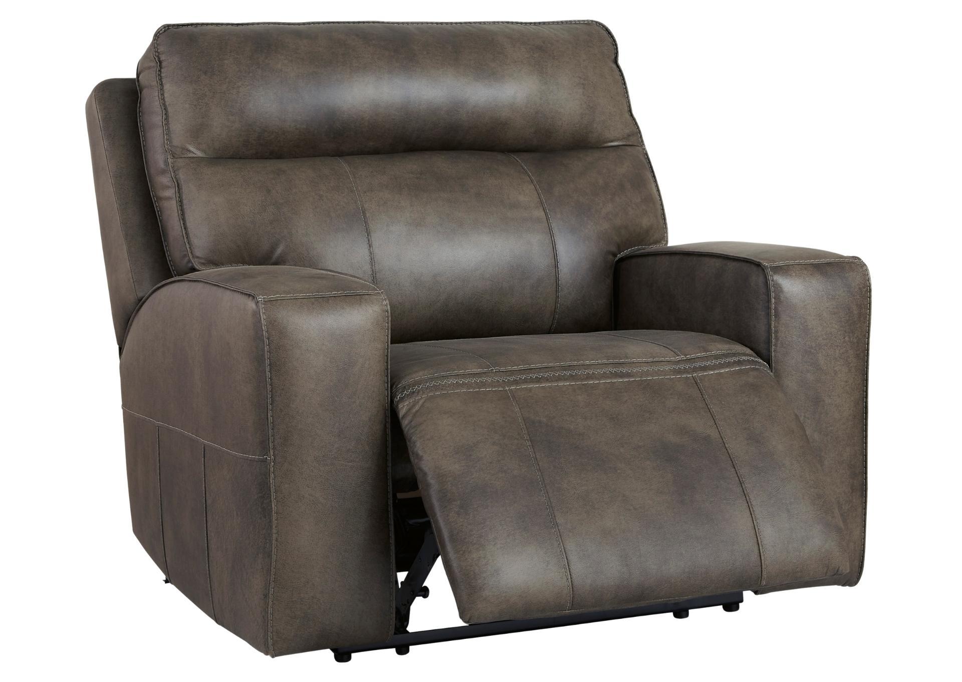 GAME PLAN CONCRETE LEATHER 2P POWER RECLINER,ASHLEY FURNITURE INC.