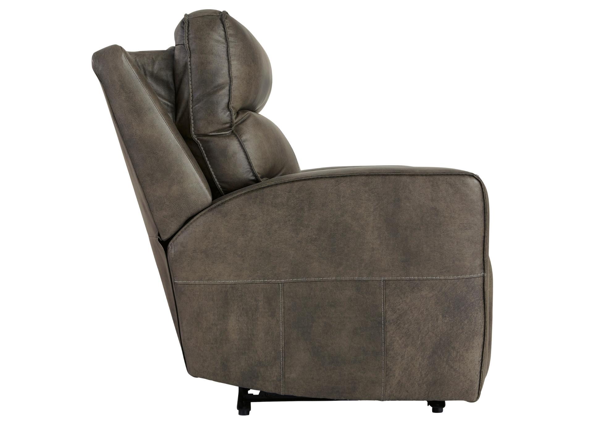 GAME PLAN CONCRETE LEATHER 2P POWER RECLINER,ASHLEY FURNITURE INC.