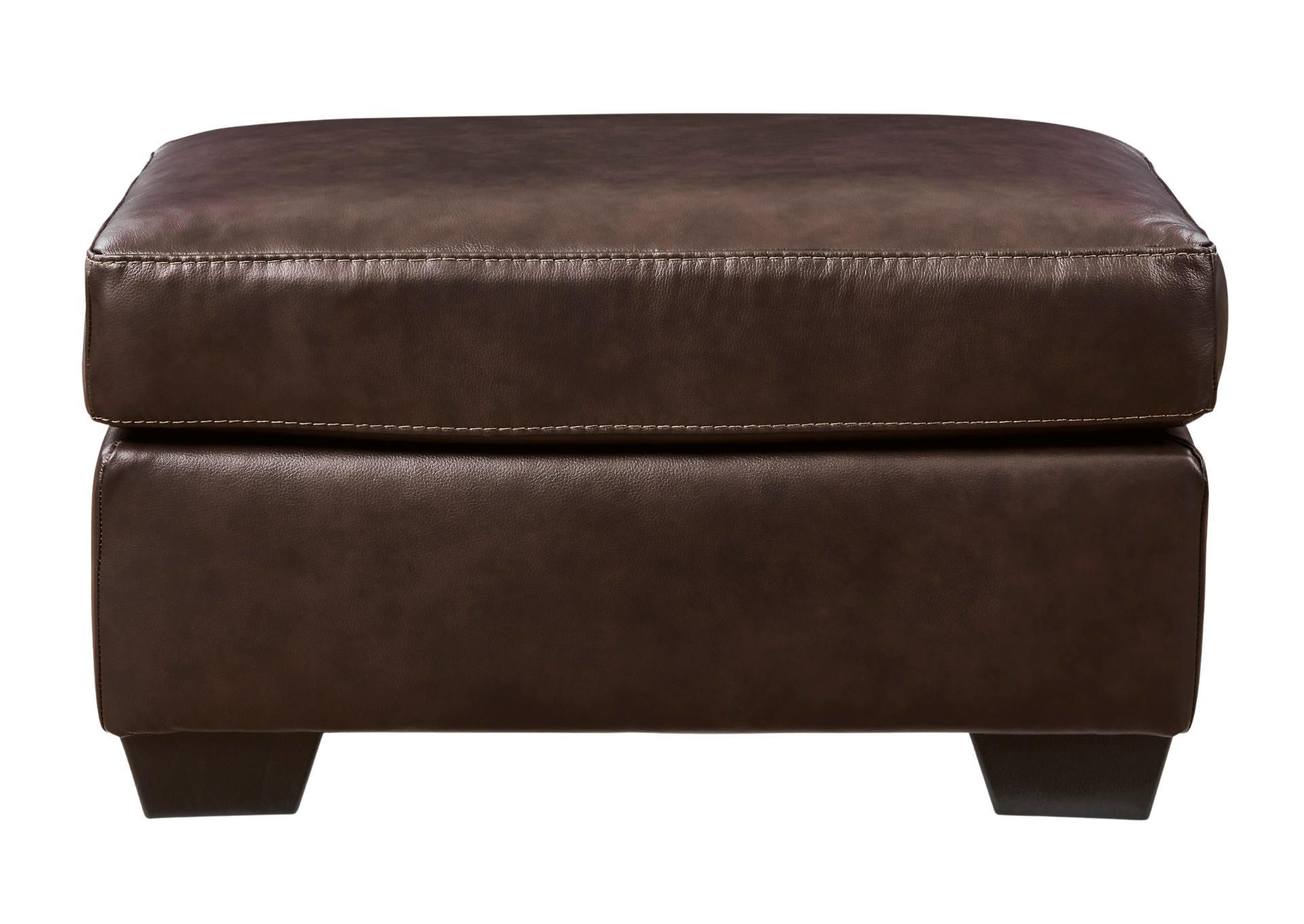 SANTORINE DARK BROWN LEATHER OTTOMAN,ASHLEY FURNITURE INC.