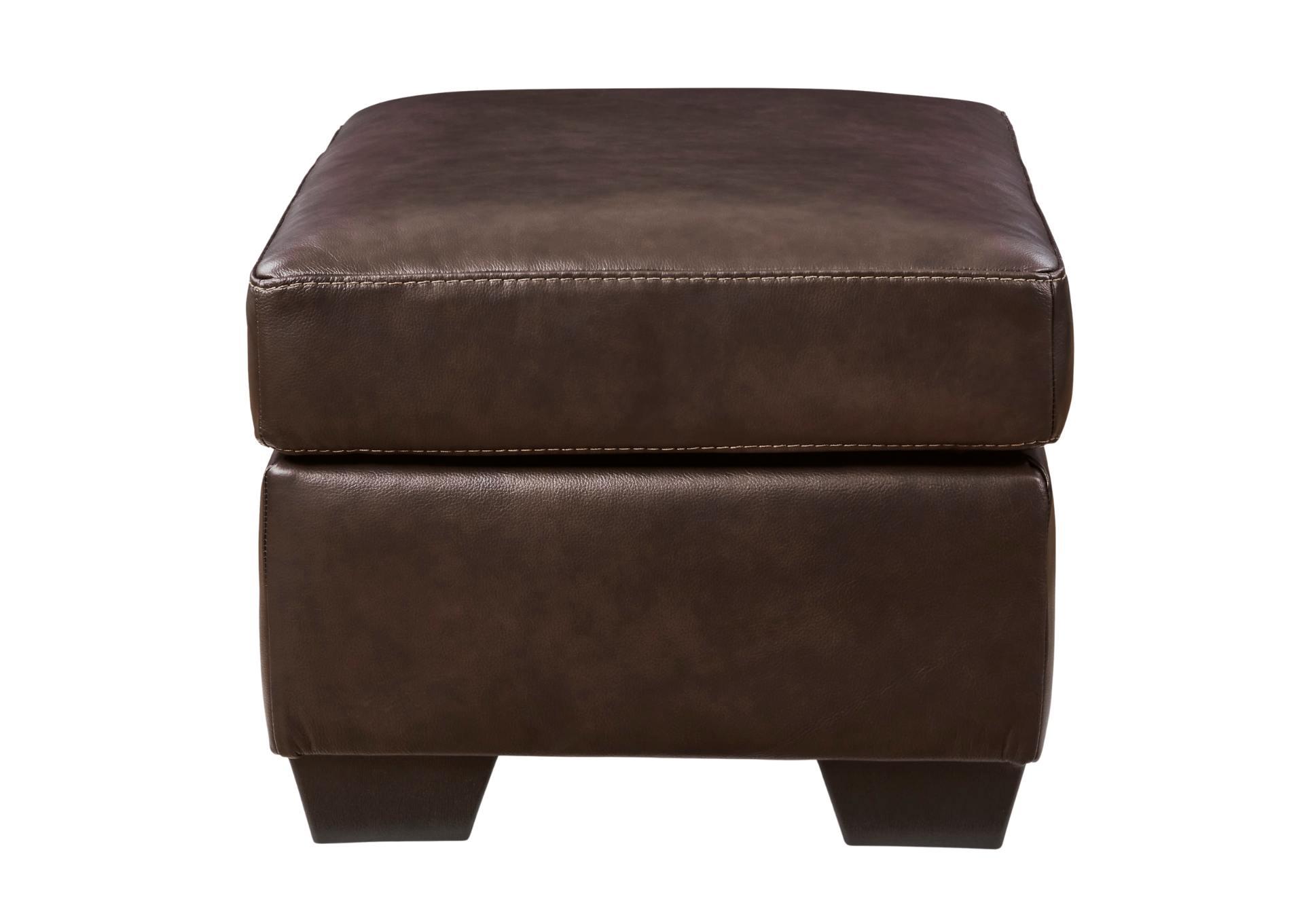 SANTORINE DARK BROWN LEATHER OTTOMAN,ASHLEY FURNITURE INC.