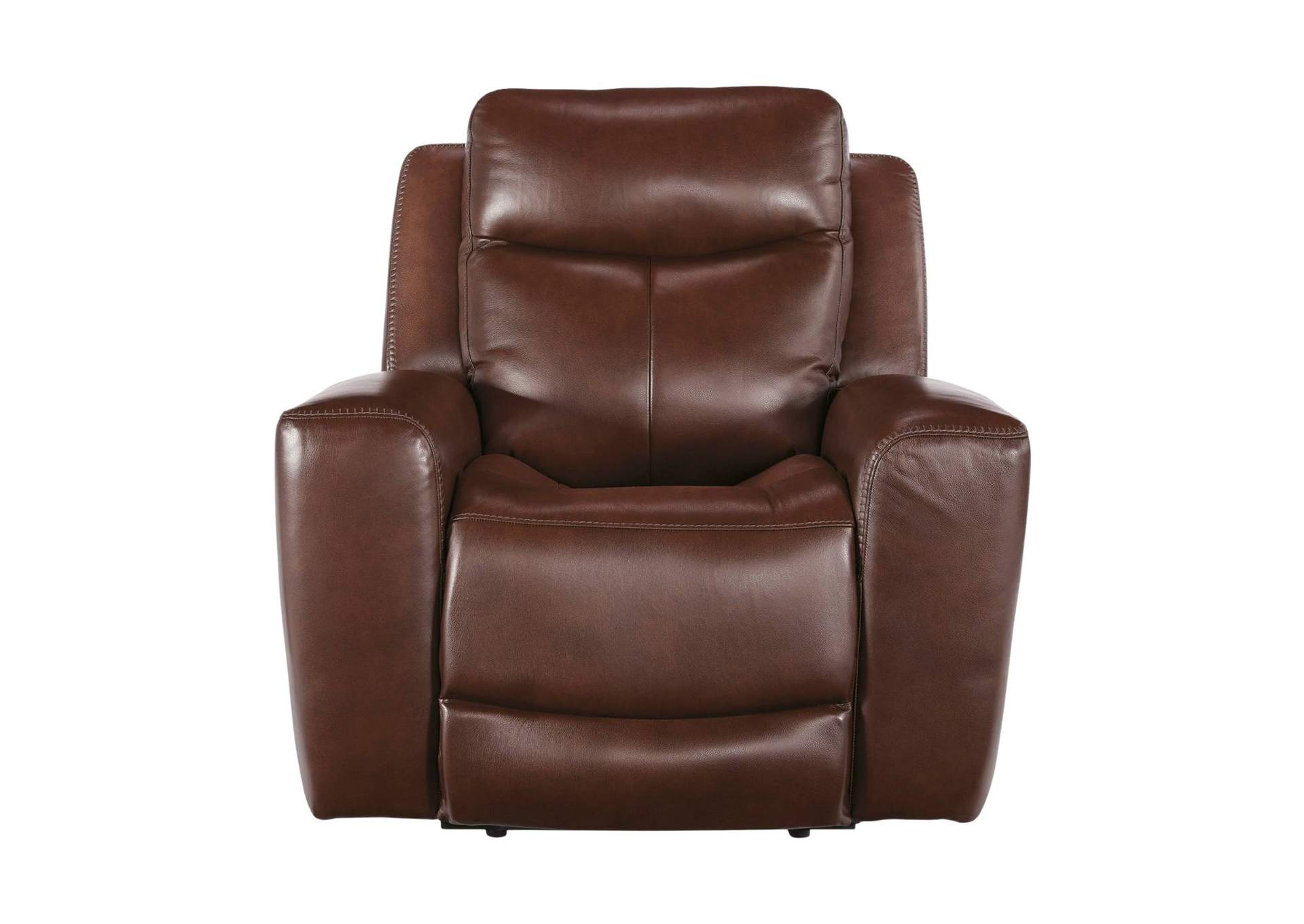 MOMENTUM MAHOGANY LEATHER 2P POWER RECLINER WITH ADJUSTABLE HEADREST,ASHLEY FURNITURE INC.