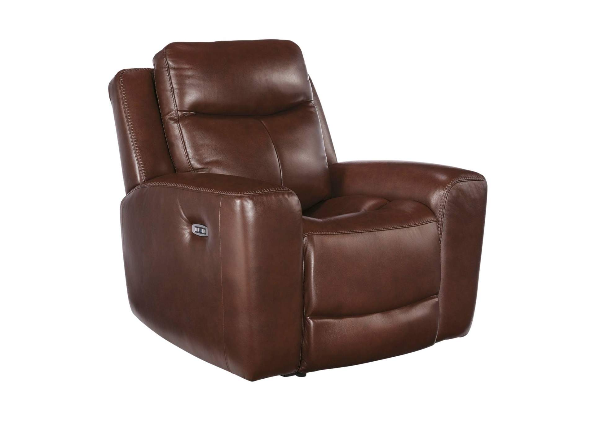 MOMENTUM MAHOGANY LEATHER 2P POWER RECLINER WITH ADJUSTABLE HEADREST,ASHLEY FURNITURE INC.