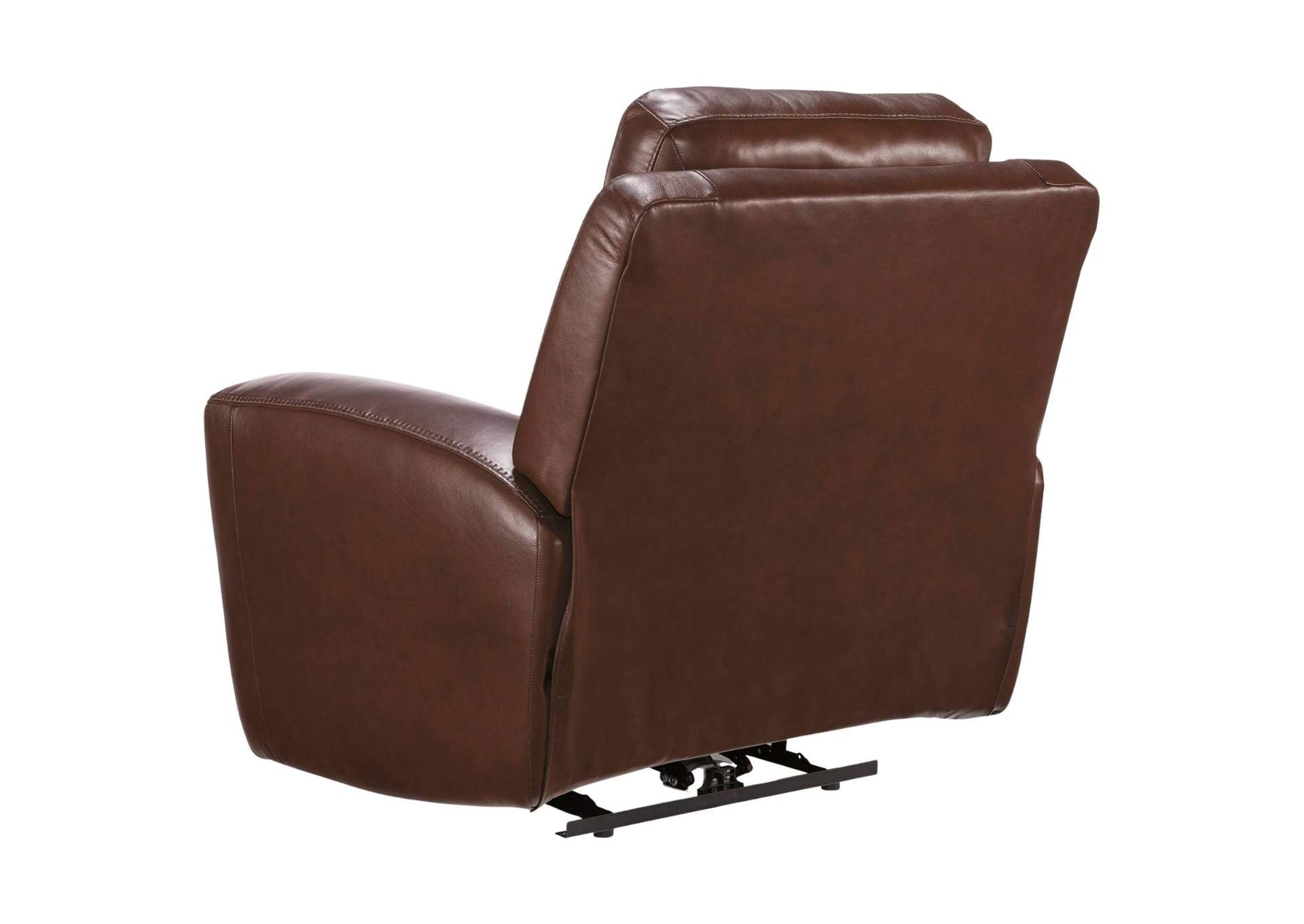 MOMENTUM MAHOGANY LEATHER 2P POWER RECLINER WITH ADJUSTABLE HEADREST,ASHLEY FURNITURE INC.