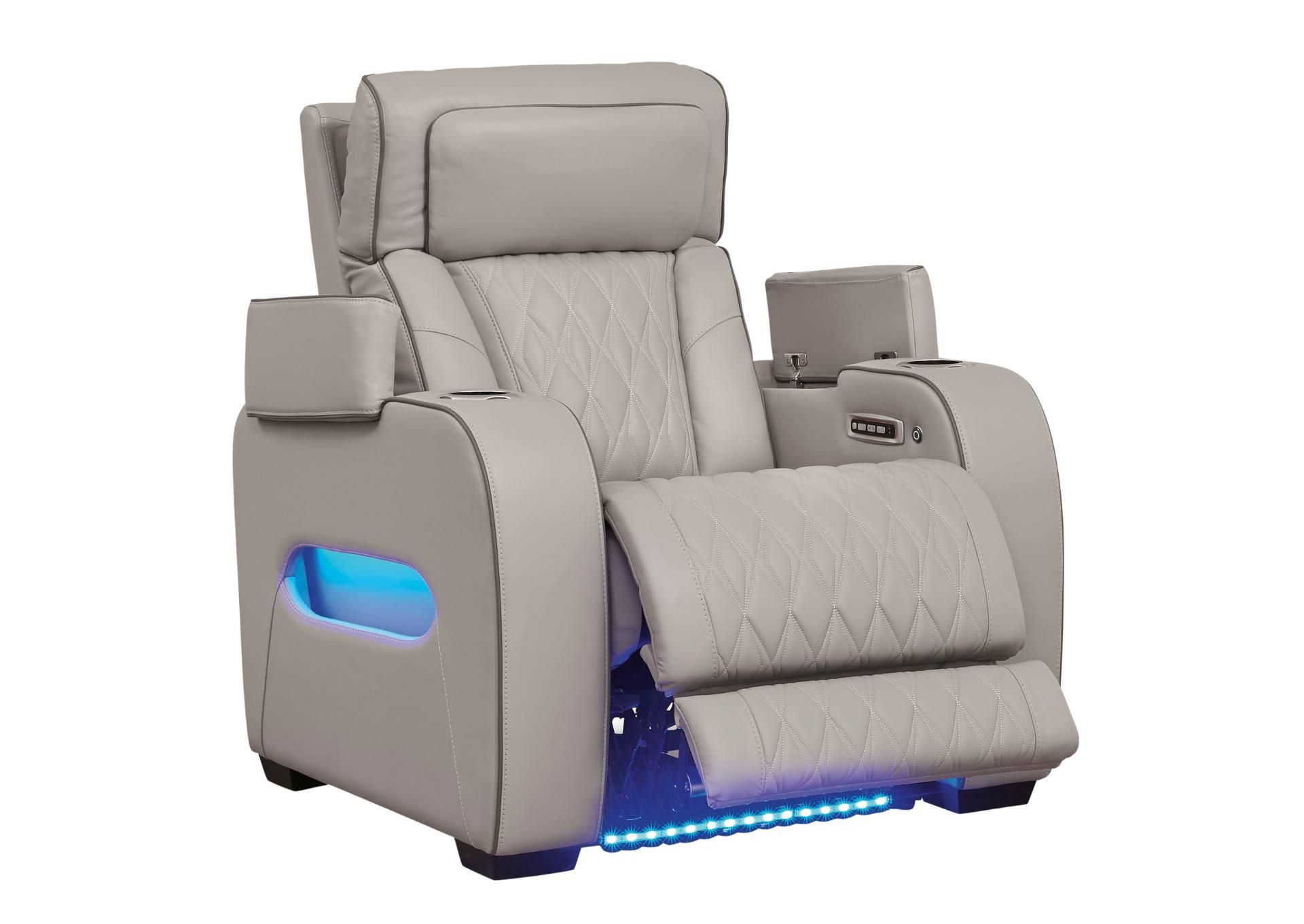 BOYINGTON GRAY P3 POWER RECLINER WITH MASSAGE, HEAT, AND LED LIGHTING,ASHLEY FURNITURE INC.