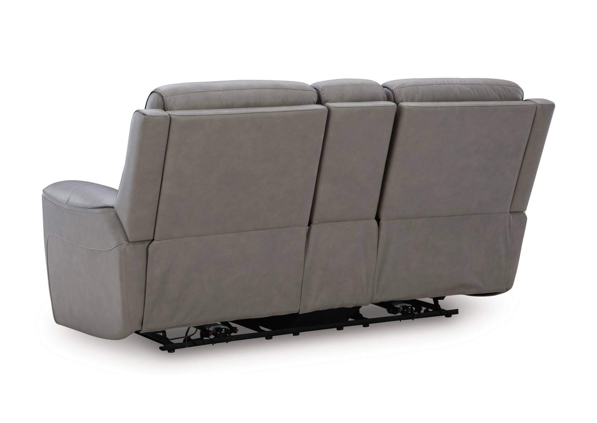 ZELDA COIN LEATHER 2P POWER CONSOLE LOVESEAT,ASHLEY FURNITURE INC.