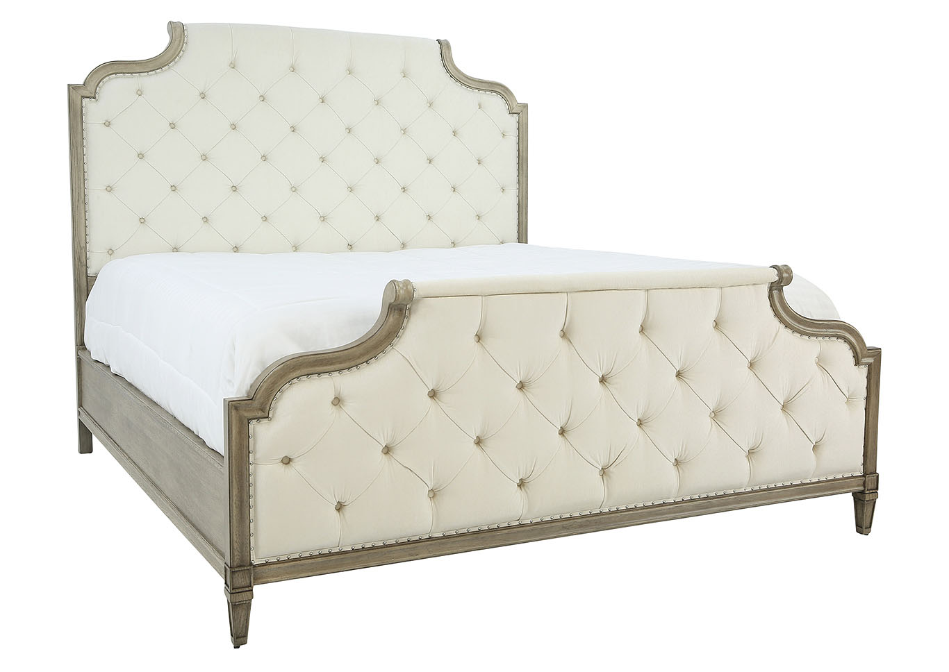 MARQUESA GRAY KING UPHOLSTERED BED