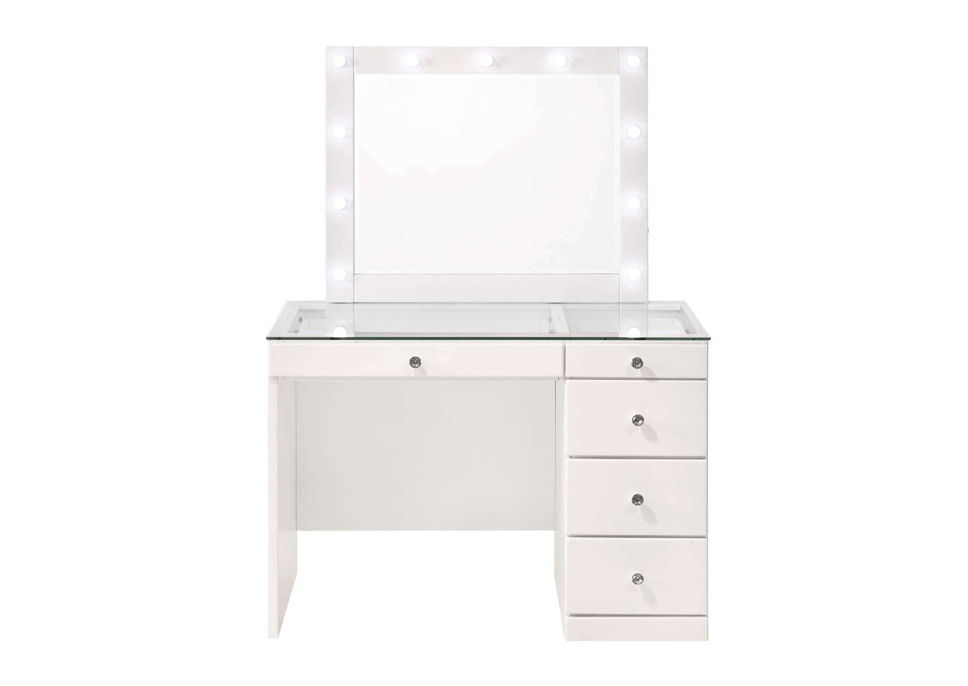 MORGAN WHITE VANITH WITH LED MIRROR,CROWN MARK INT.