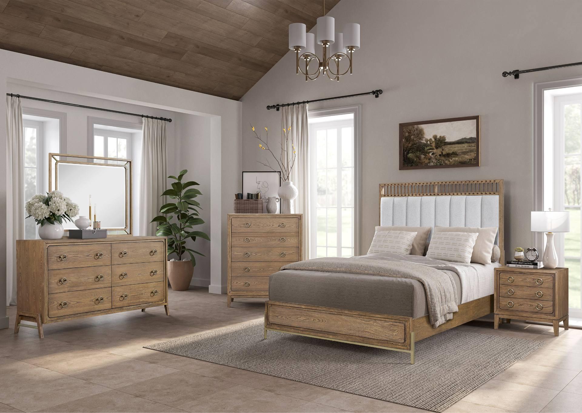 ELURE KING UPHOLSTERED BED,BERNARDS, INC.