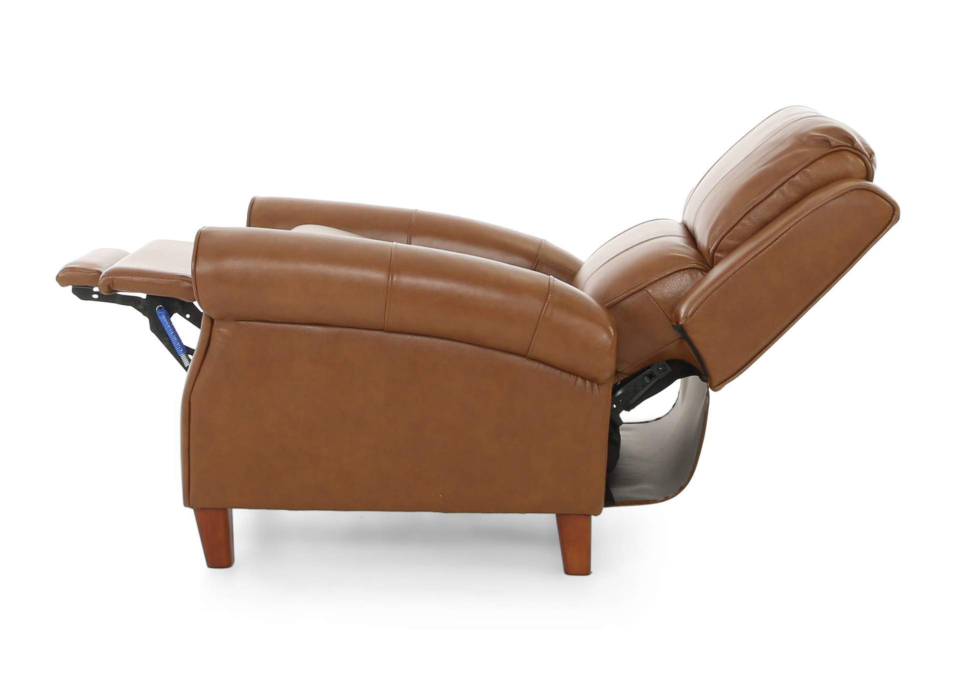 BRADENTON BUCKSKIN LEATHER PUSH BACK RECLINER,CHEERS