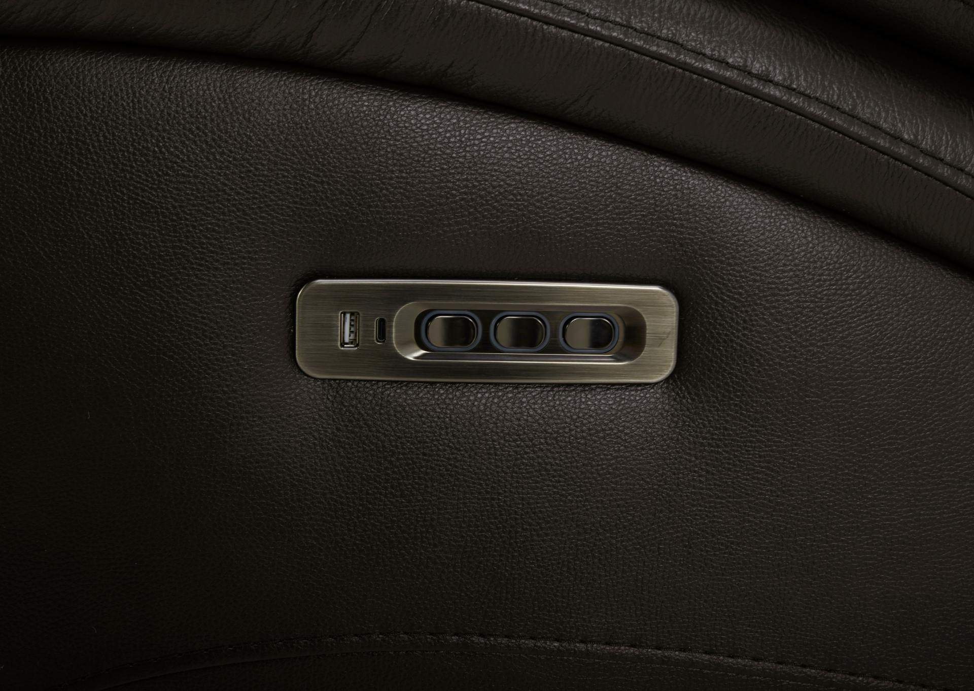 BROCKTON CHARCOAL 3P POWER CONSOLE LOVESEAT WITH POWER HEADREST AND LUMBAR,KUKA