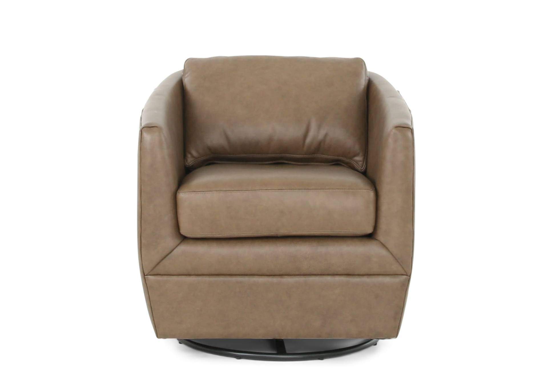 NOVA HAVANA LEATHER GLIDE SWIVEL CHAIR,MNDY
