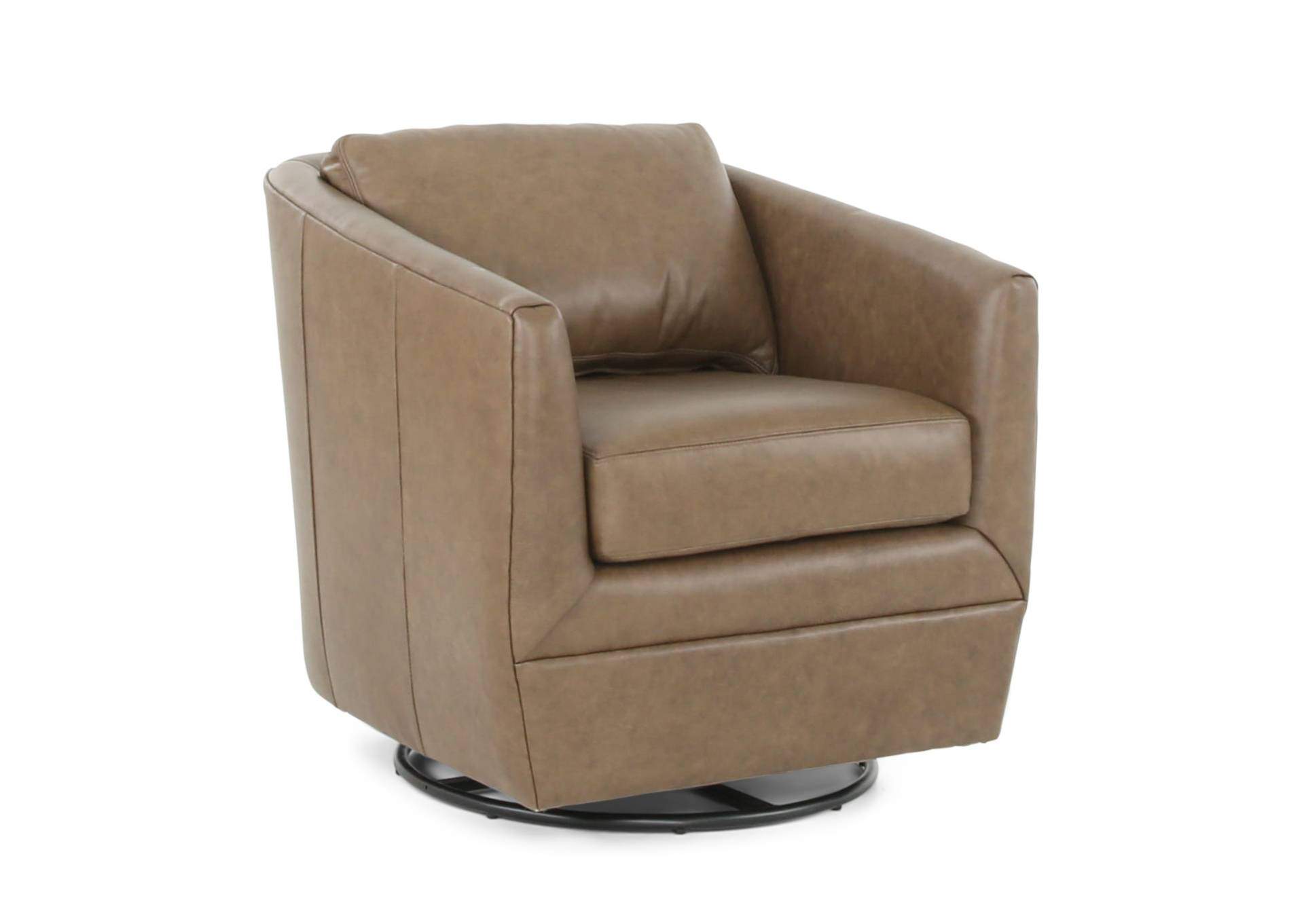 NOVA HAVANA LEATHER GLIDE SWIVEL CHAIR,MNDY