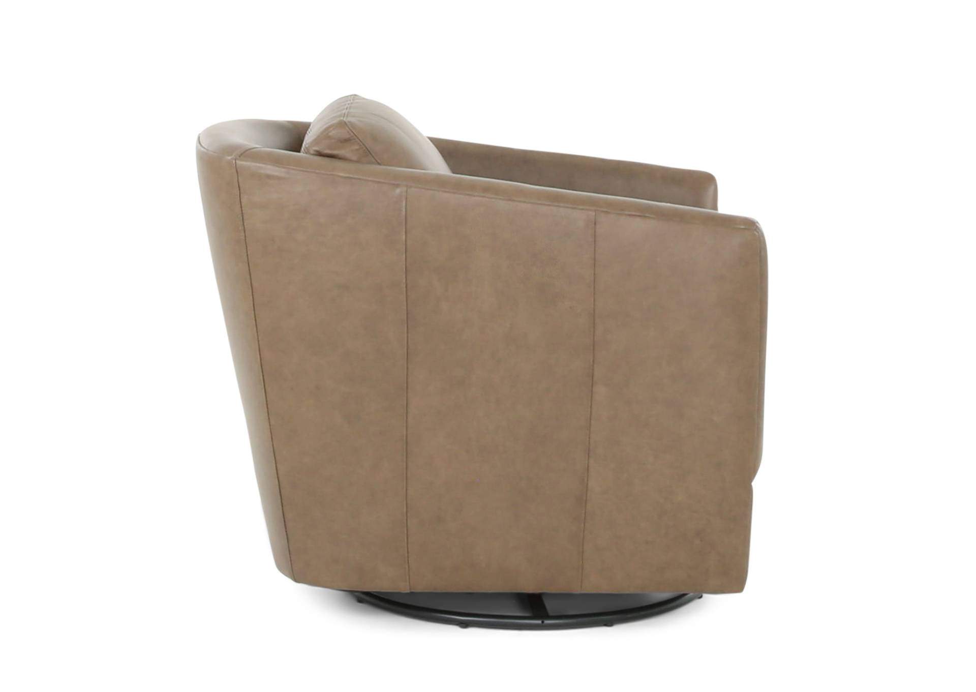 NOVA HAVANA LEATHER GLIDE SWIVEL CHAIR,MNDY