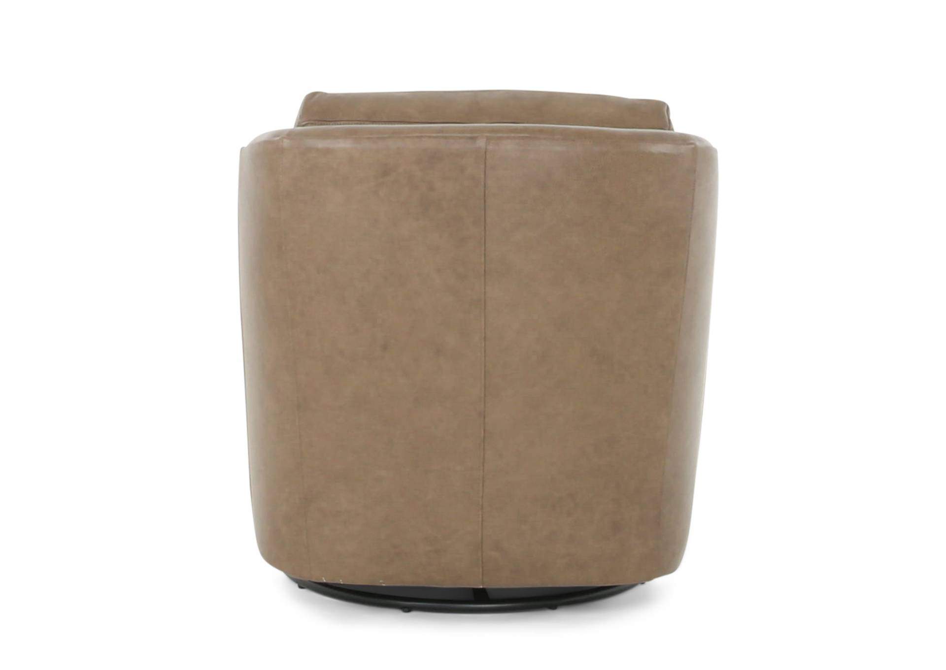 NOVA HAVANA LEATHER GLIDE SWIVEL CHAIR,MNDY