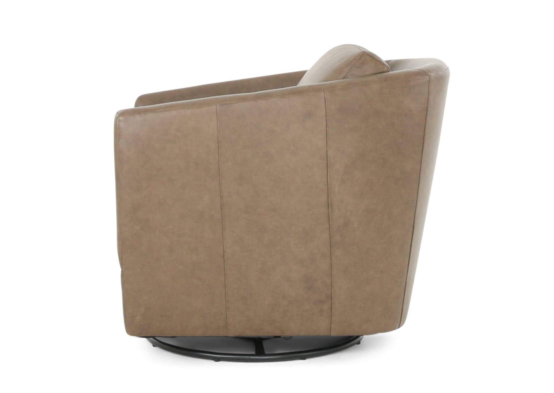 NOVA HAVANA LEATHER GLIDE SWIVEL CHAIR,MNDY