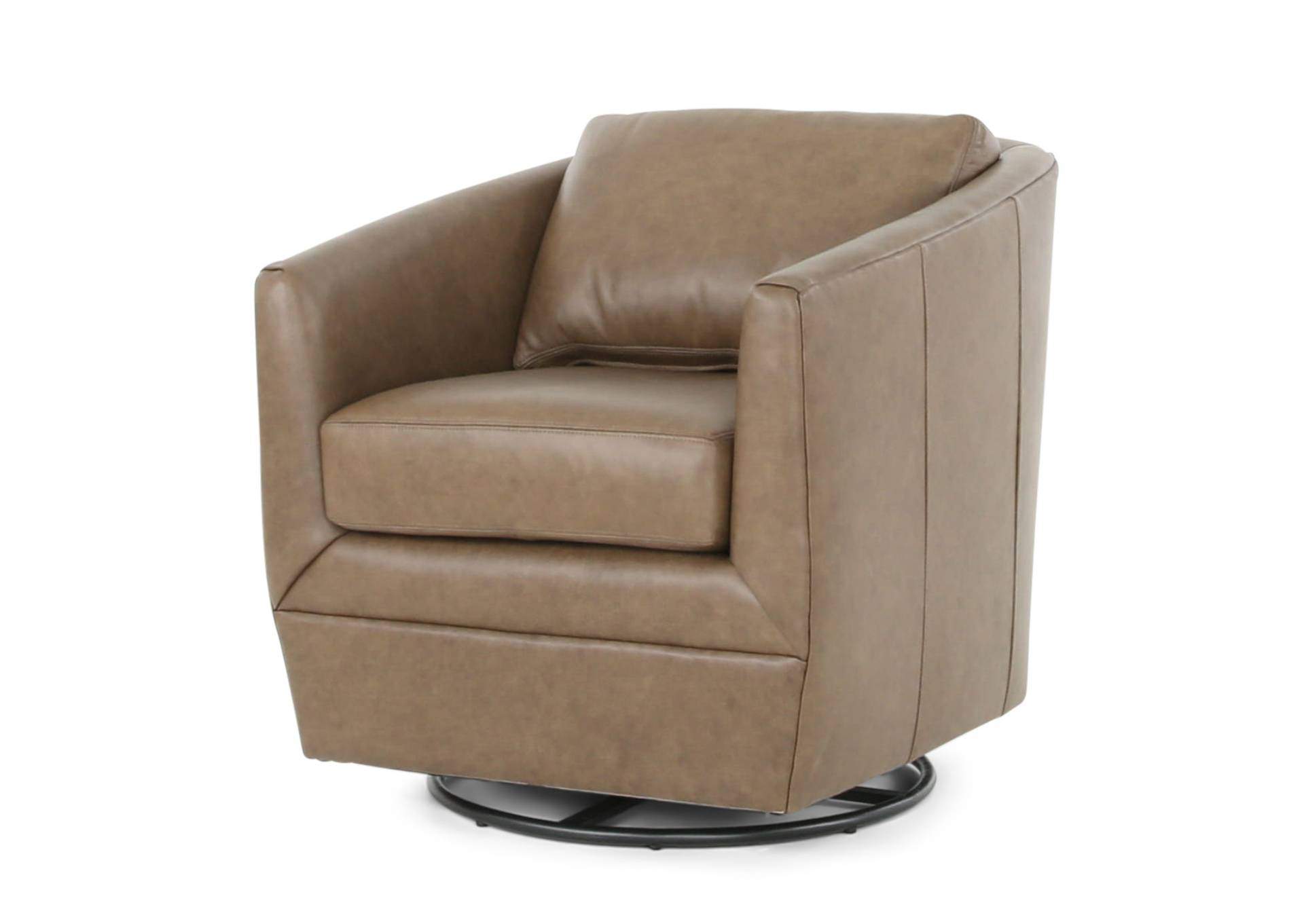 NOVA HAVANA LEATHER GLIDE SWIVEL CHAIR,MNDY