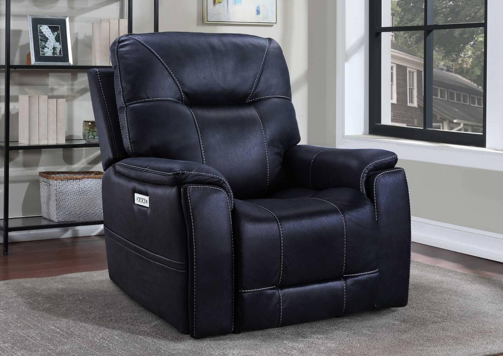 LEXINGTON OCEAN BLUE POWER MEDIA RECLINER,STEVE SILVER COMPANY