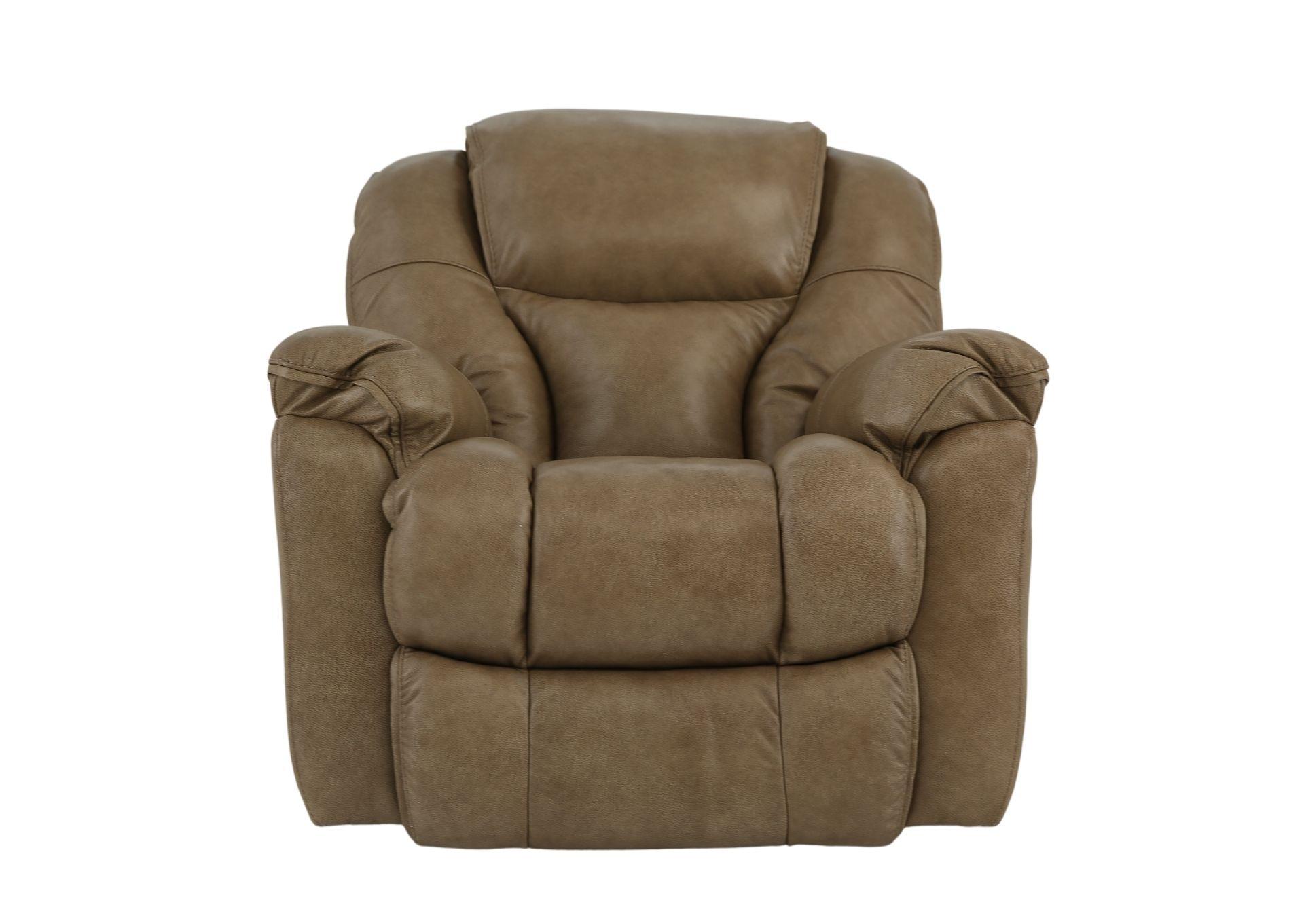 MUSTANG STONE LEATHER ROCKER RECLINER