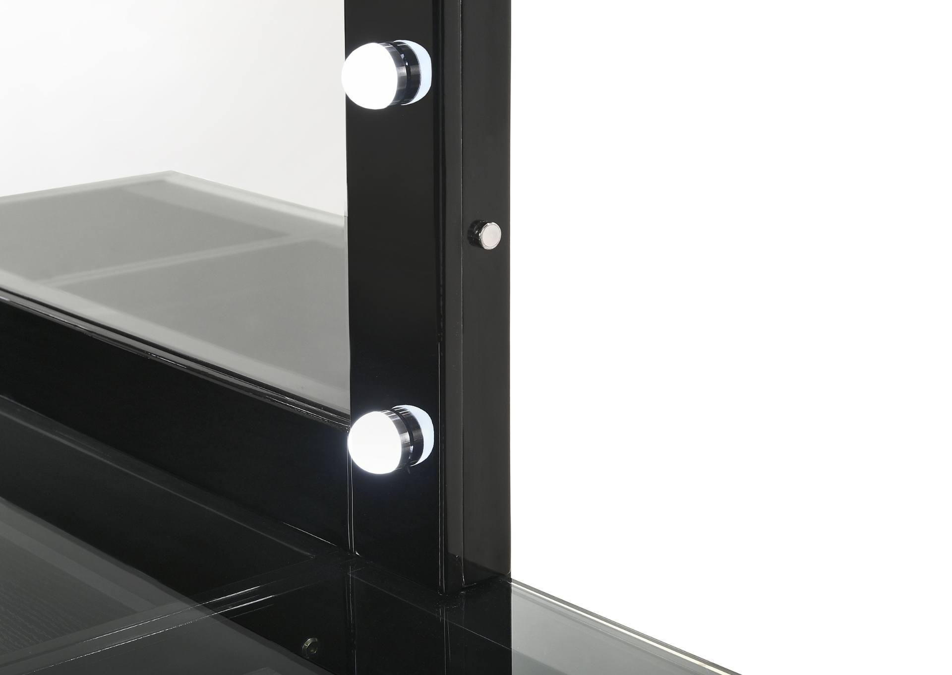 AVERY BLACK VANITY WITH LED MIRROR,CROWN MARK INT.