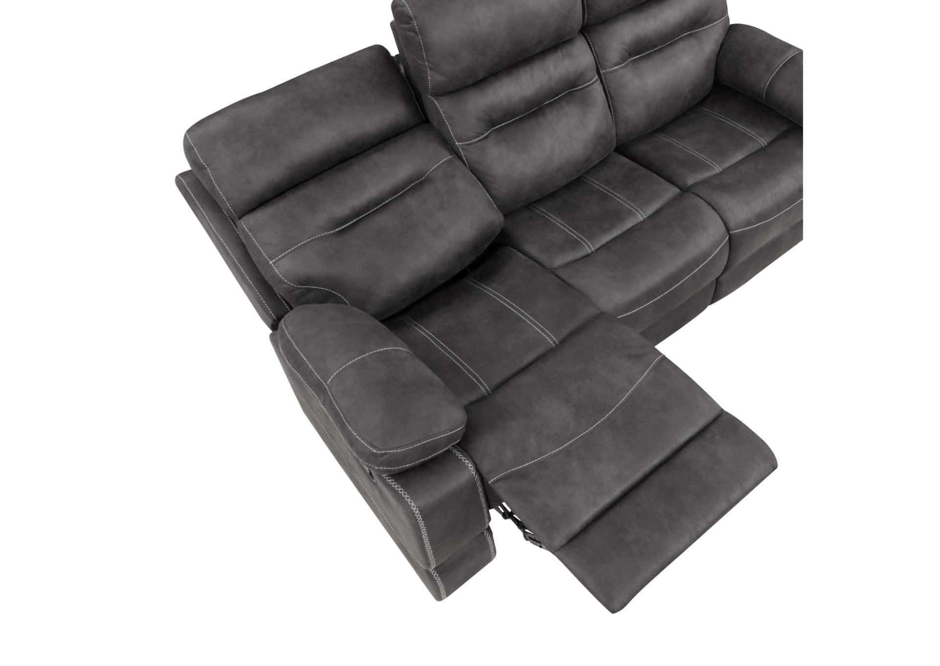 RUDGER GRAY RECLINING SOFA,STEVE SILVER COMPANY