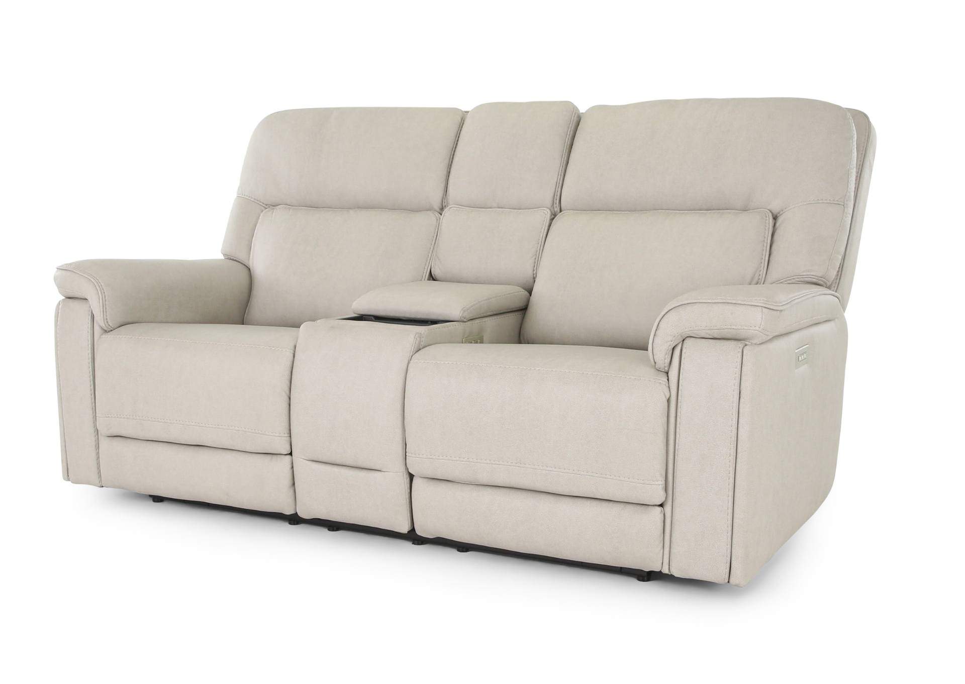CANNES DOVE 3P POWER CONSOLE LOVESEAT,MOTM