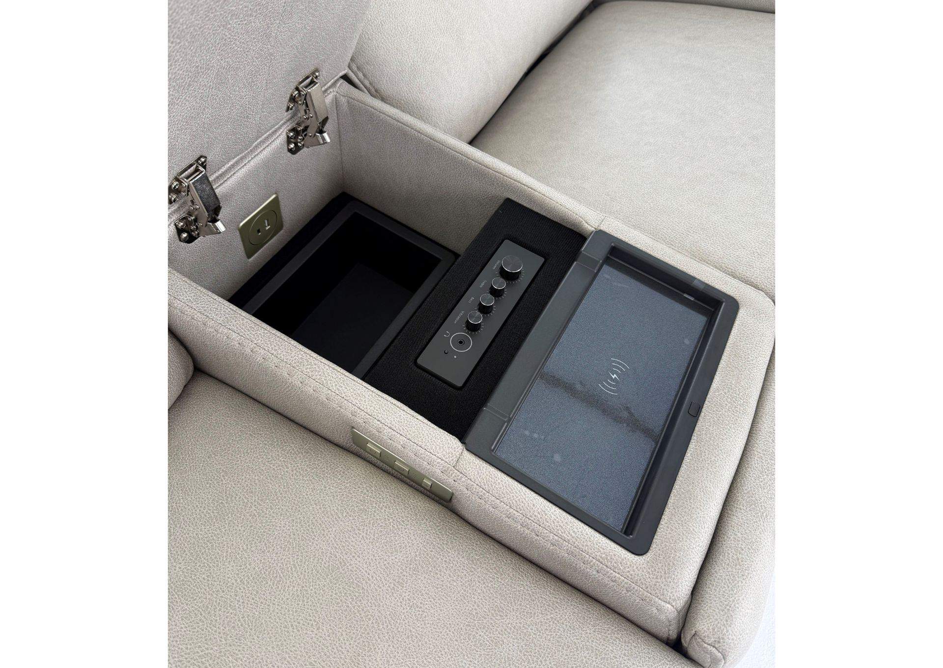 CANNES DOVE 3P POWER CONSOLE LOVESEAT,MOTM