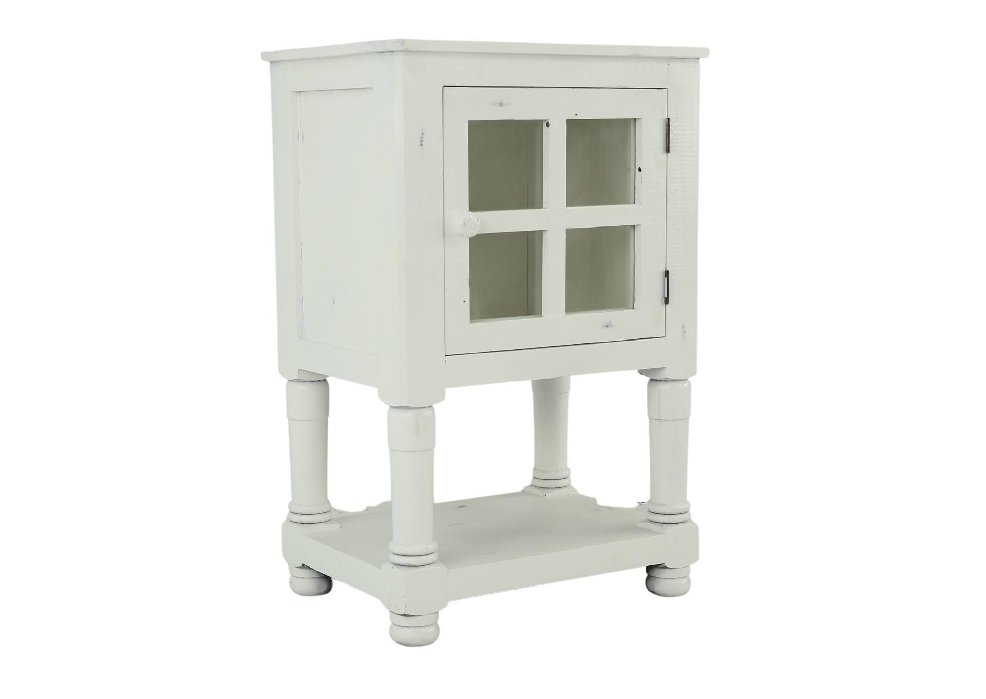 AUGUSTA SANDED WHITE ACCENT TABLE,ARDENT HOME