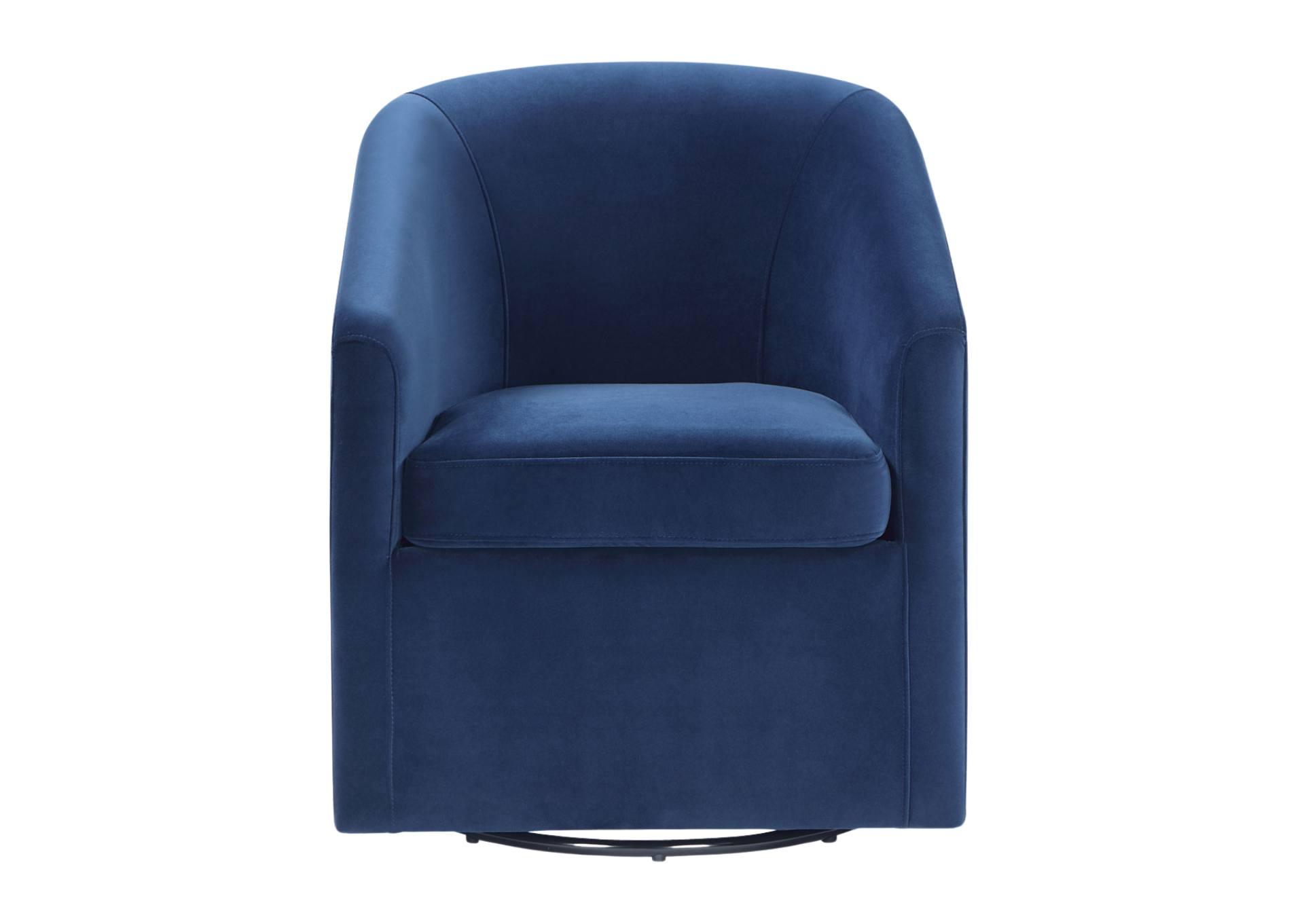 ARLO INDIGO SWIVEL ACCENT CHAIR,STEVE SILVER COMPANY