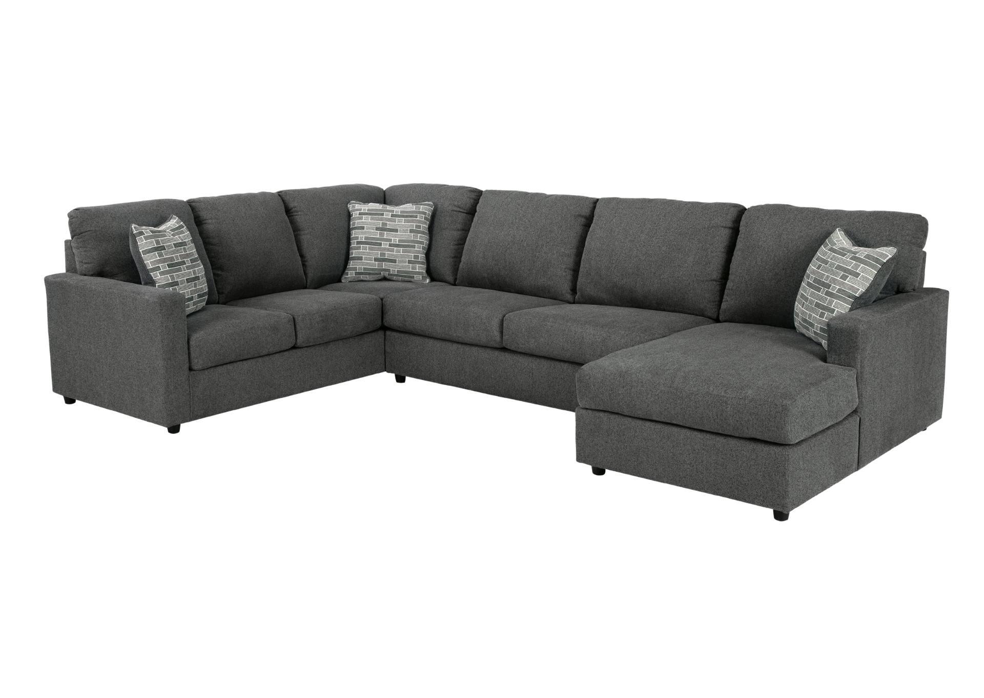 EDENFIELD CHARCOAL 3 PIECE SECTIONAL