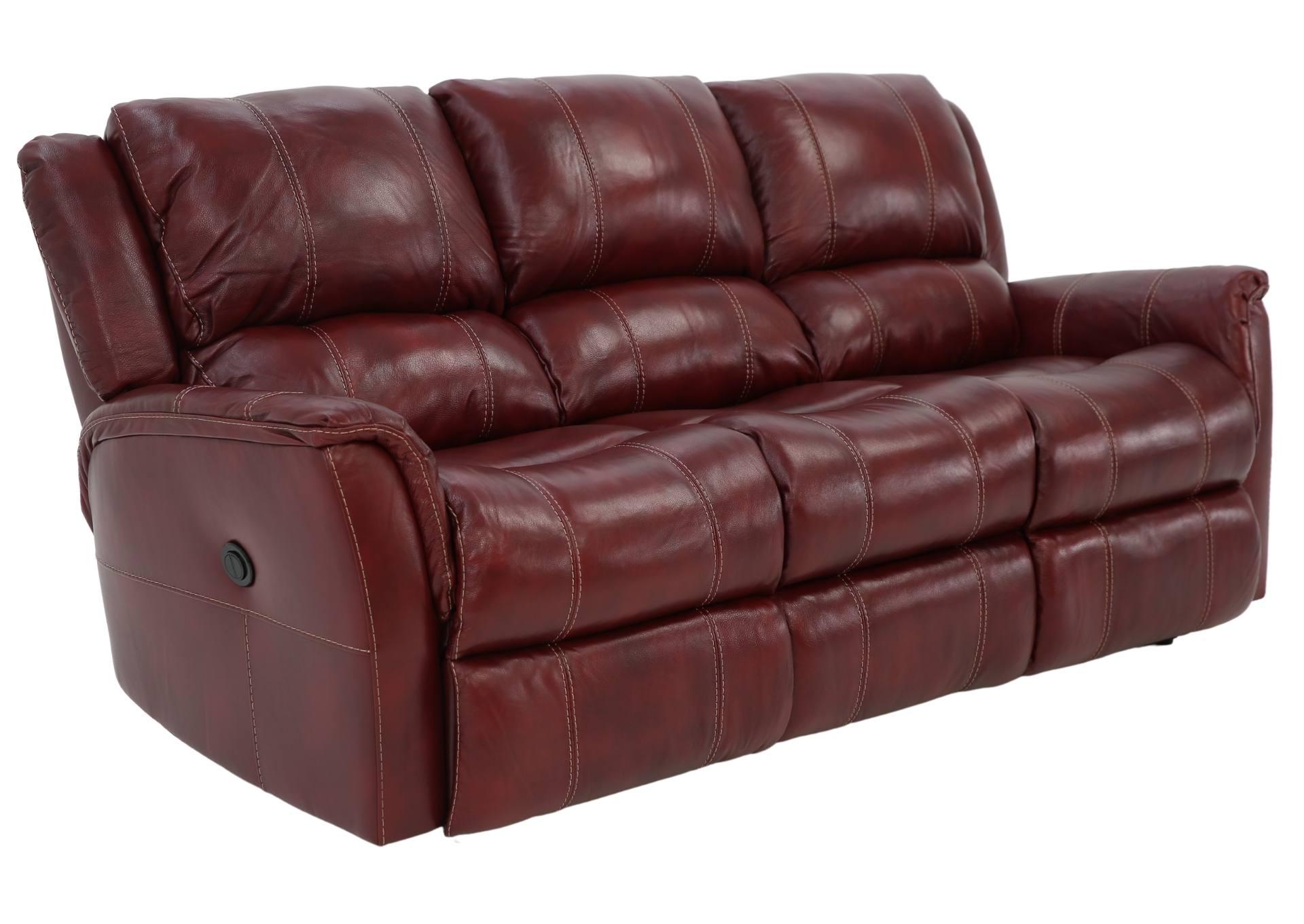 red leather power reclining sectional