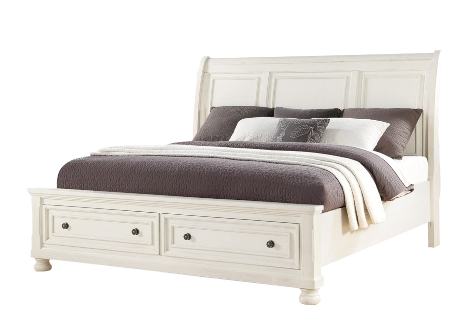 KINGSMAN WHITE QUEEN BED,AVALON FURNITURE