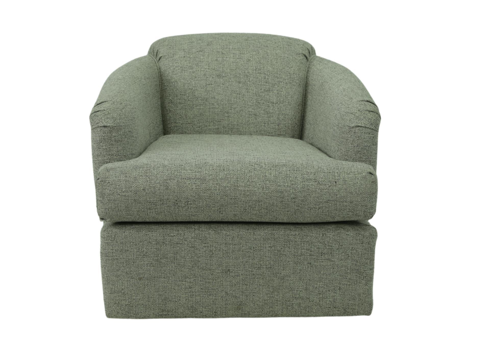 CASS HEATHER SWIVEL BARREL CHAIR