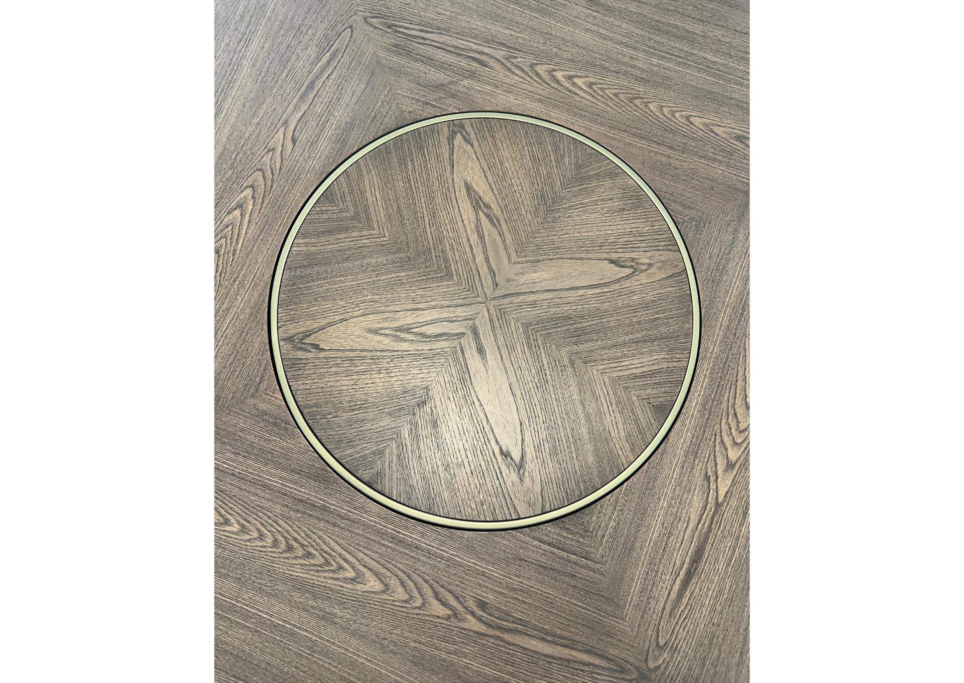ELURE ROUND DINING TABLE WITH LAZY SUSAN,BERNARDS, INC.