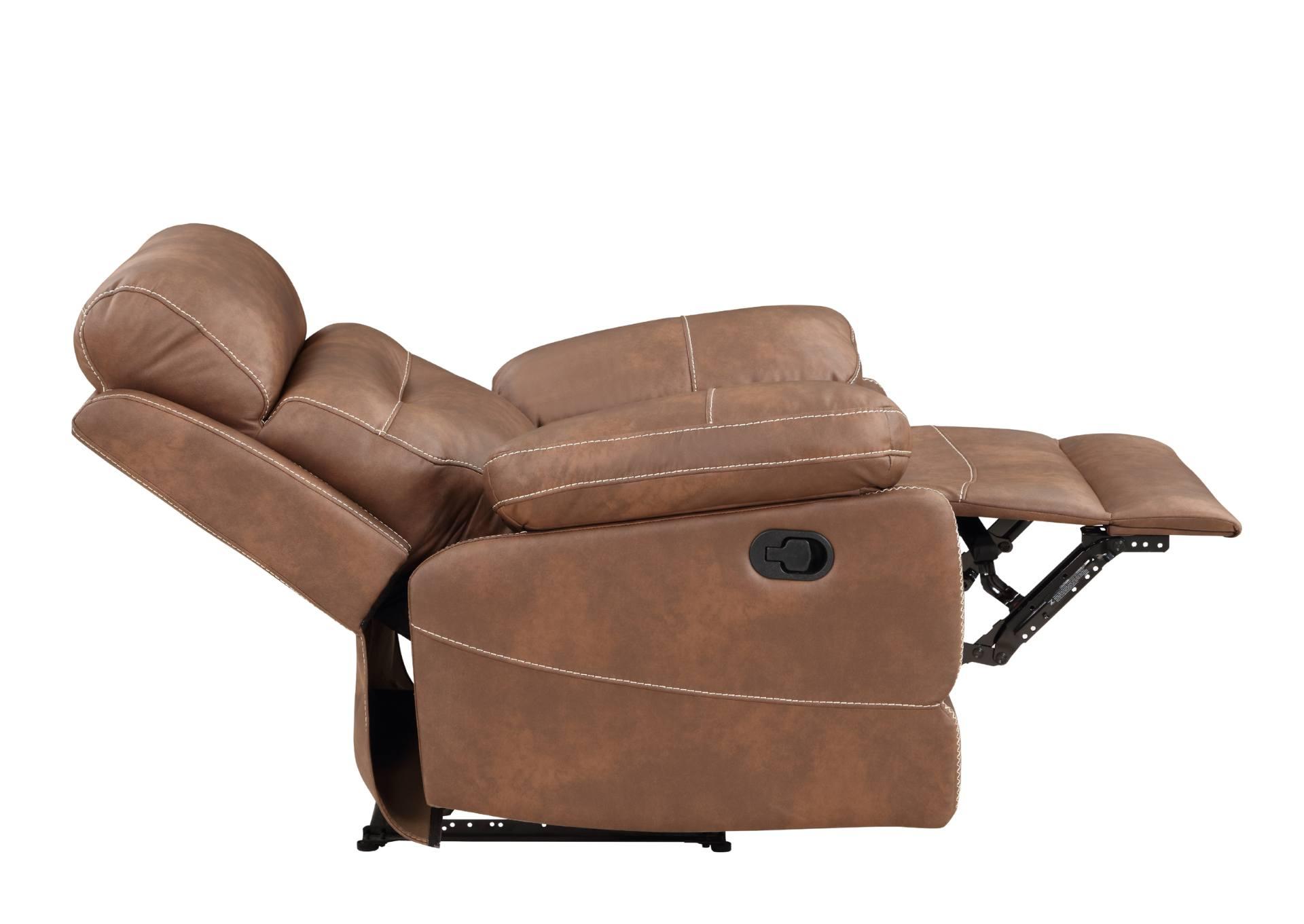 RUDGER CHESTNUT RECLINER,STEVE SILVER COMPANY