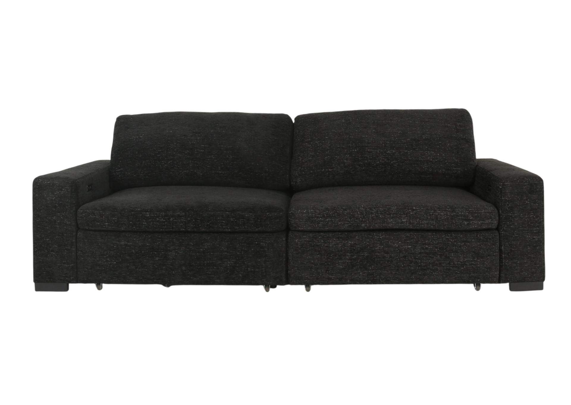 LACHLAN EBONY POWER SOFA WITH SLIDING SEATS,CHEERS