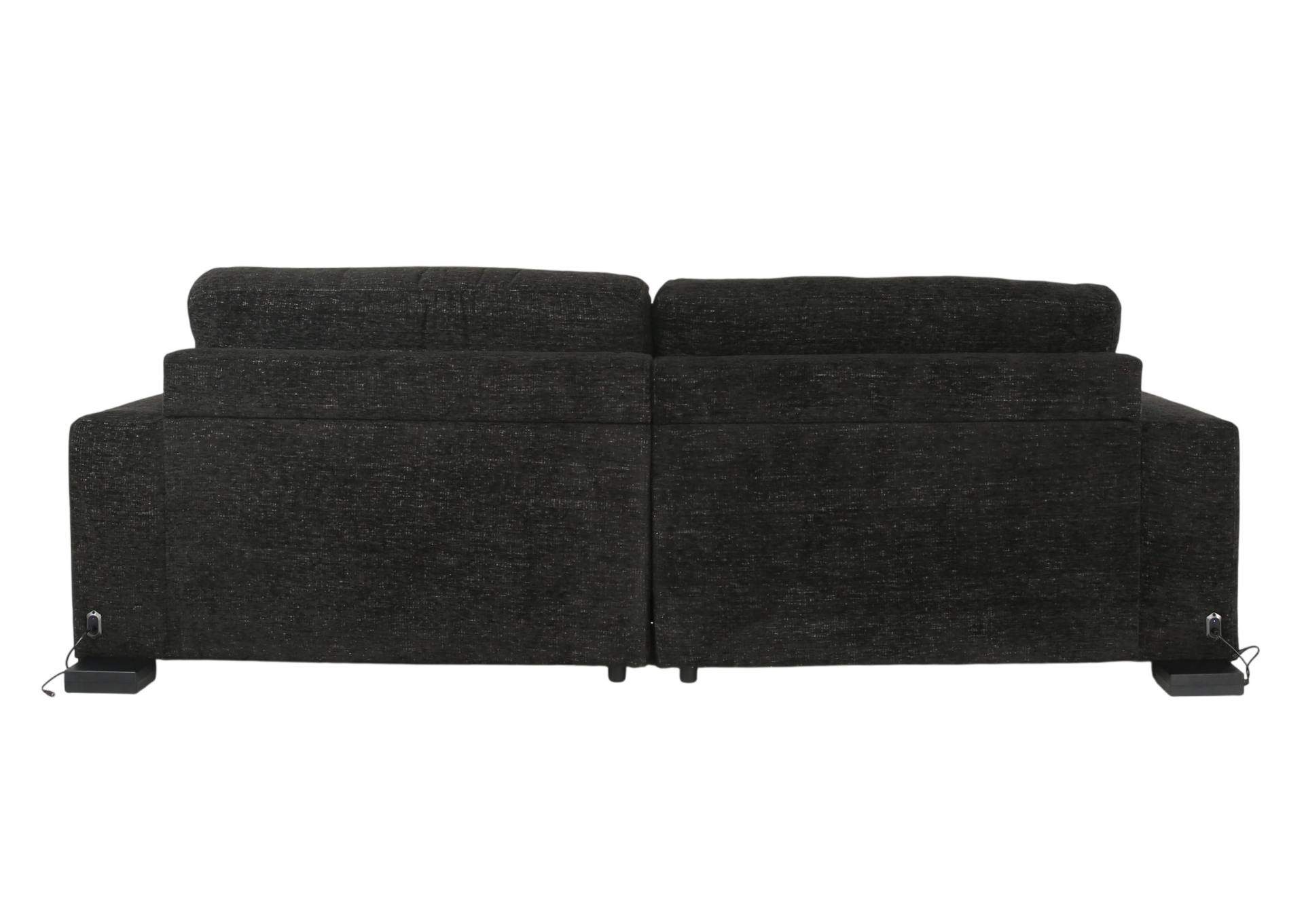 LACHLAN EBONY POWER SOFA WITH SLIDING SEATS,CHEERS