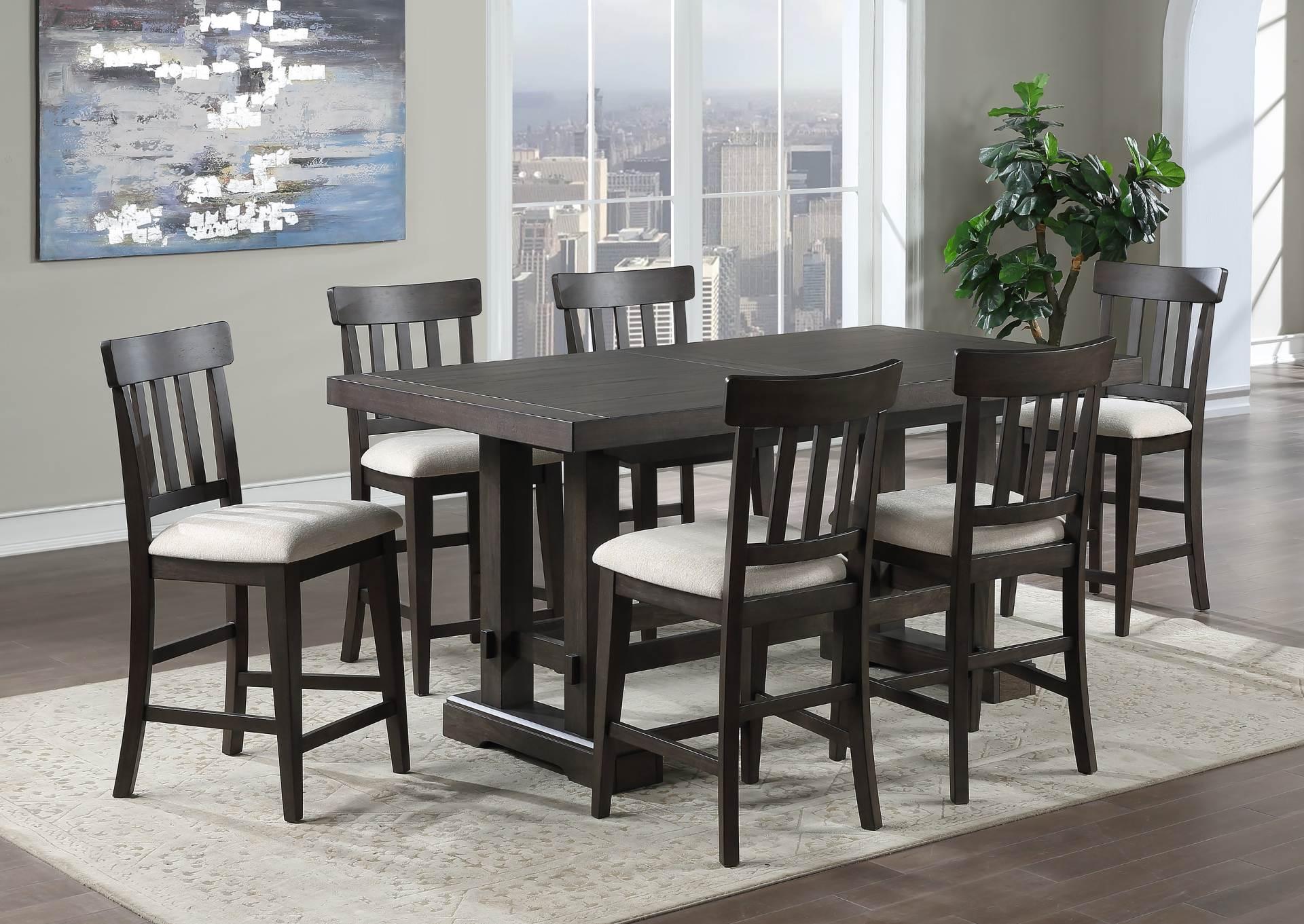 NAPA DARK 7 PIECE COUNTER HEIGHT DINING SET,STEVE SILVER COMPANY