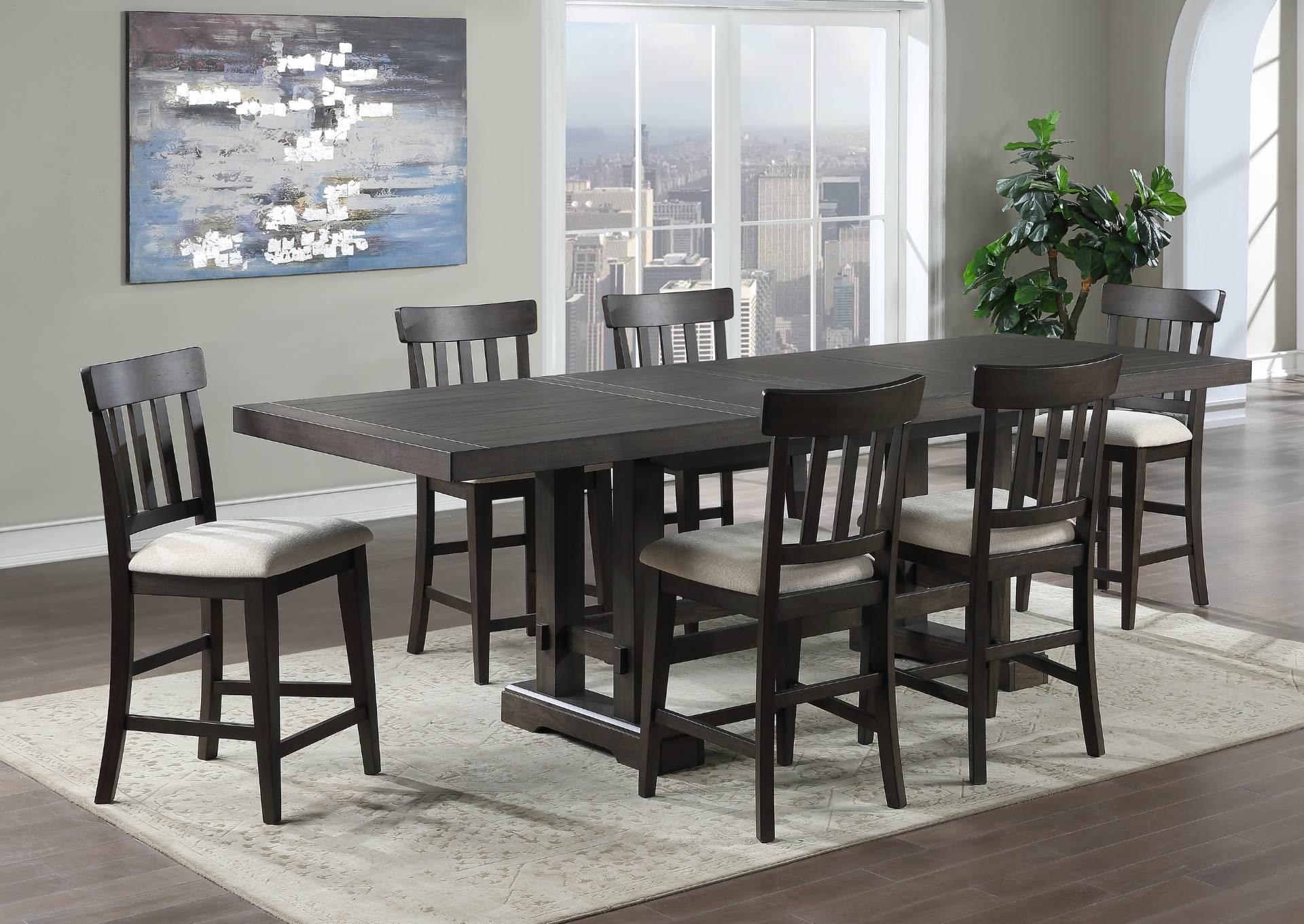 NAPA DARK 7 PIECE COUNTER HEIGHT DINING SET,STEVE SILVER COMPANY