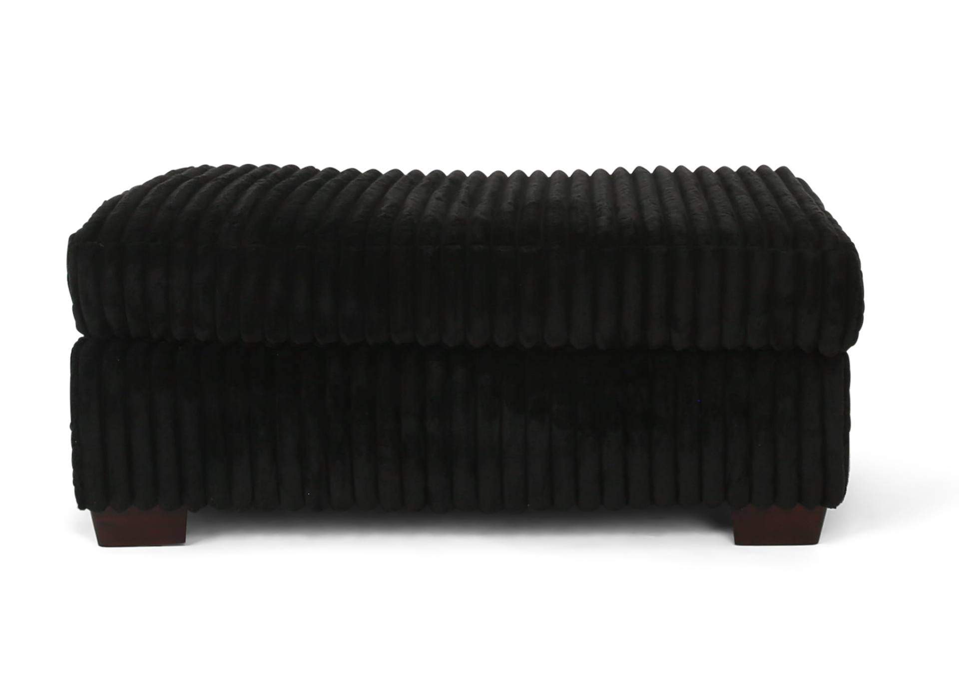 RANGER BLACK OVERSIZED OTTOMAN,FURZ