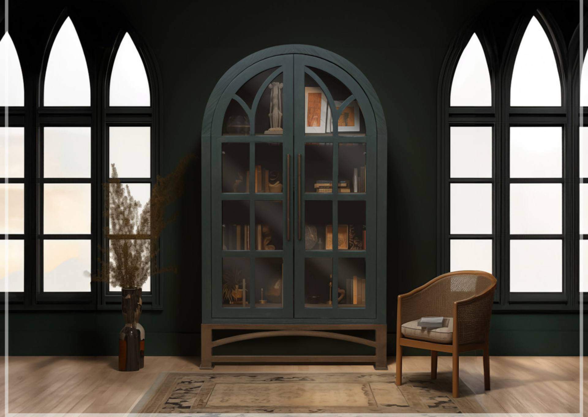 OBSIDIAN GREEN CABINET,INTERNATIONAL FURNITURE DIRECT, LLC