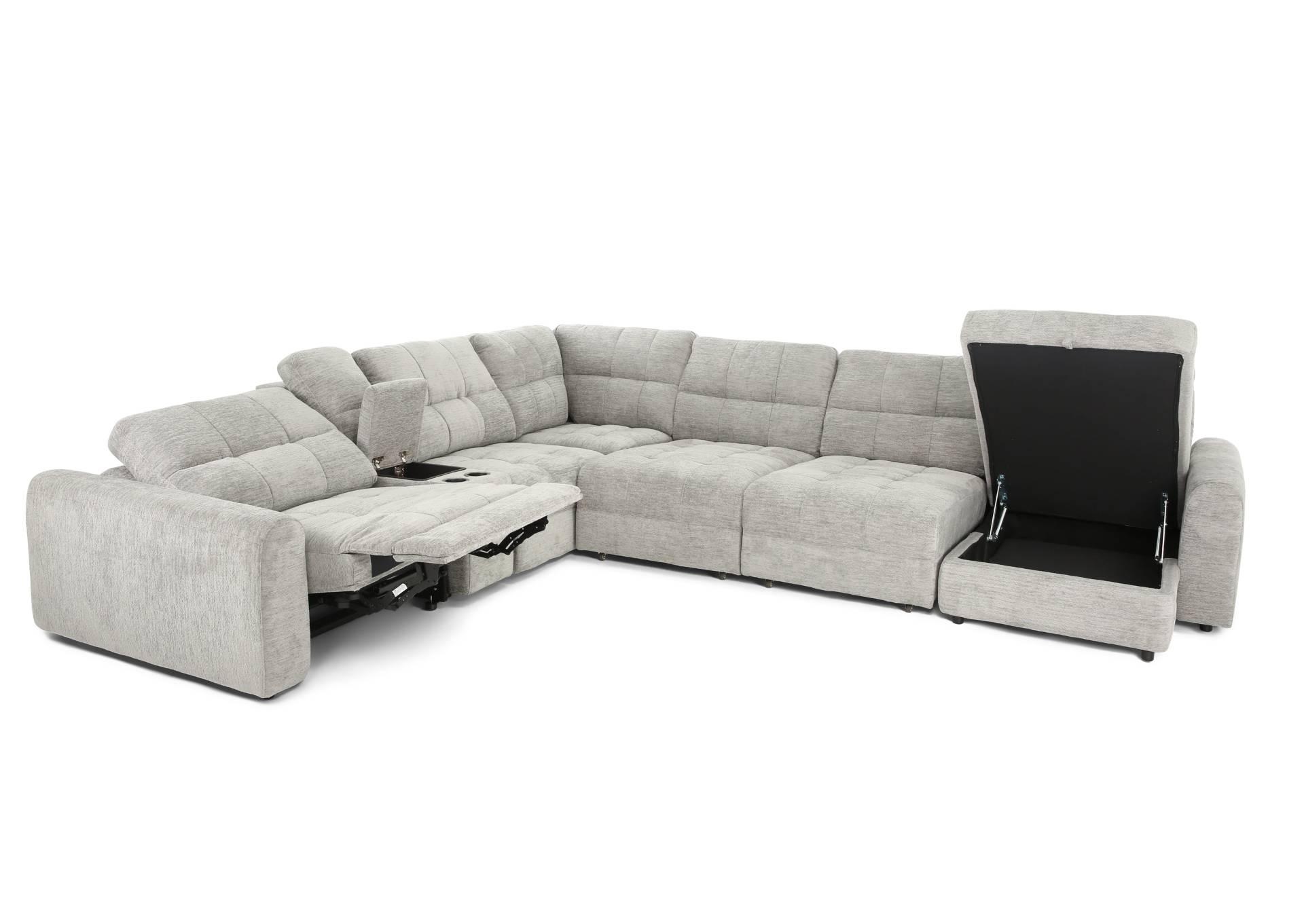 LUCIE DOVE 7 PIECE POWER SECTIONAL,CHEERS