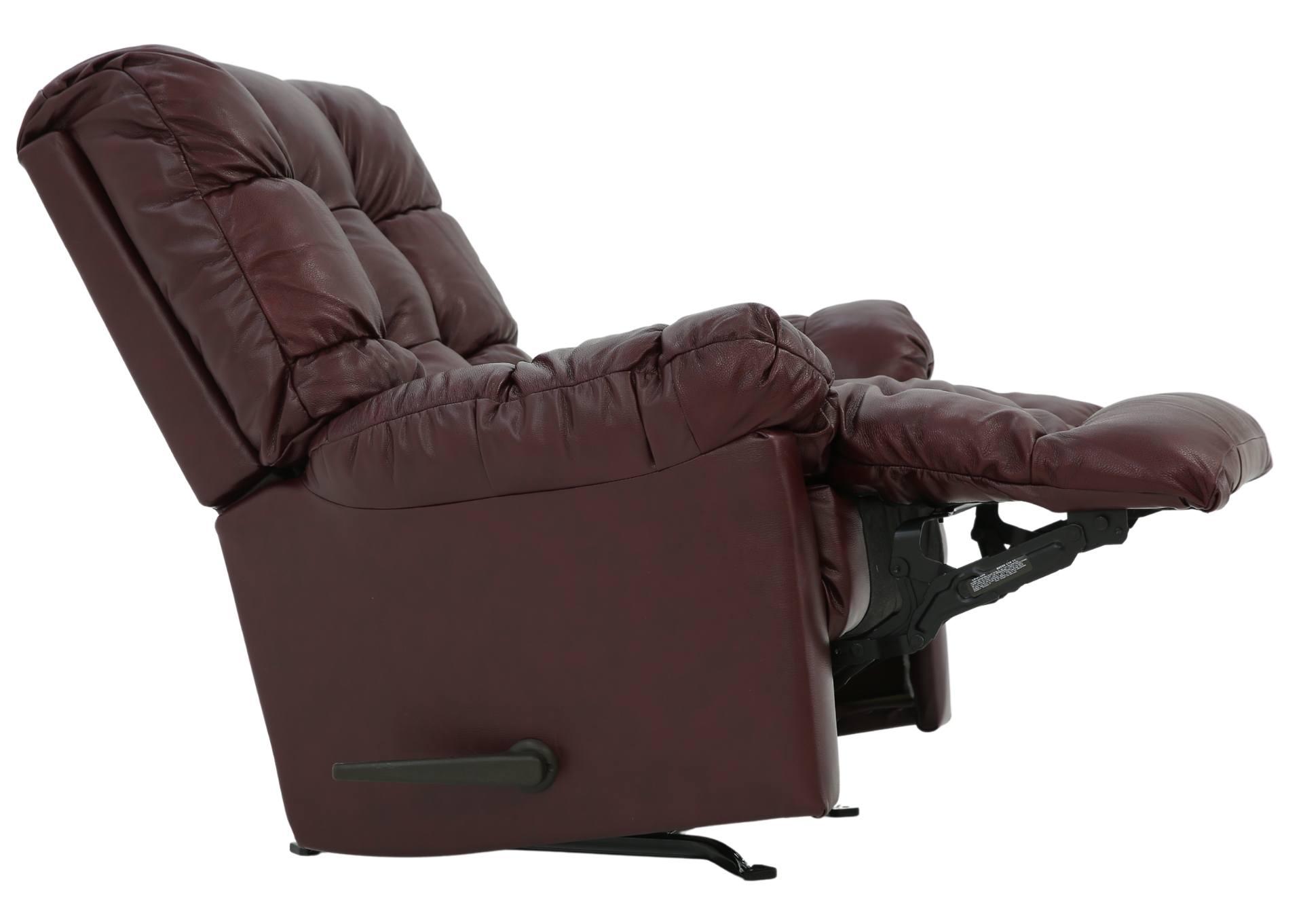 BROSMER BURGUNDY LEATHER RECLINER,BEST CHAIRS INC